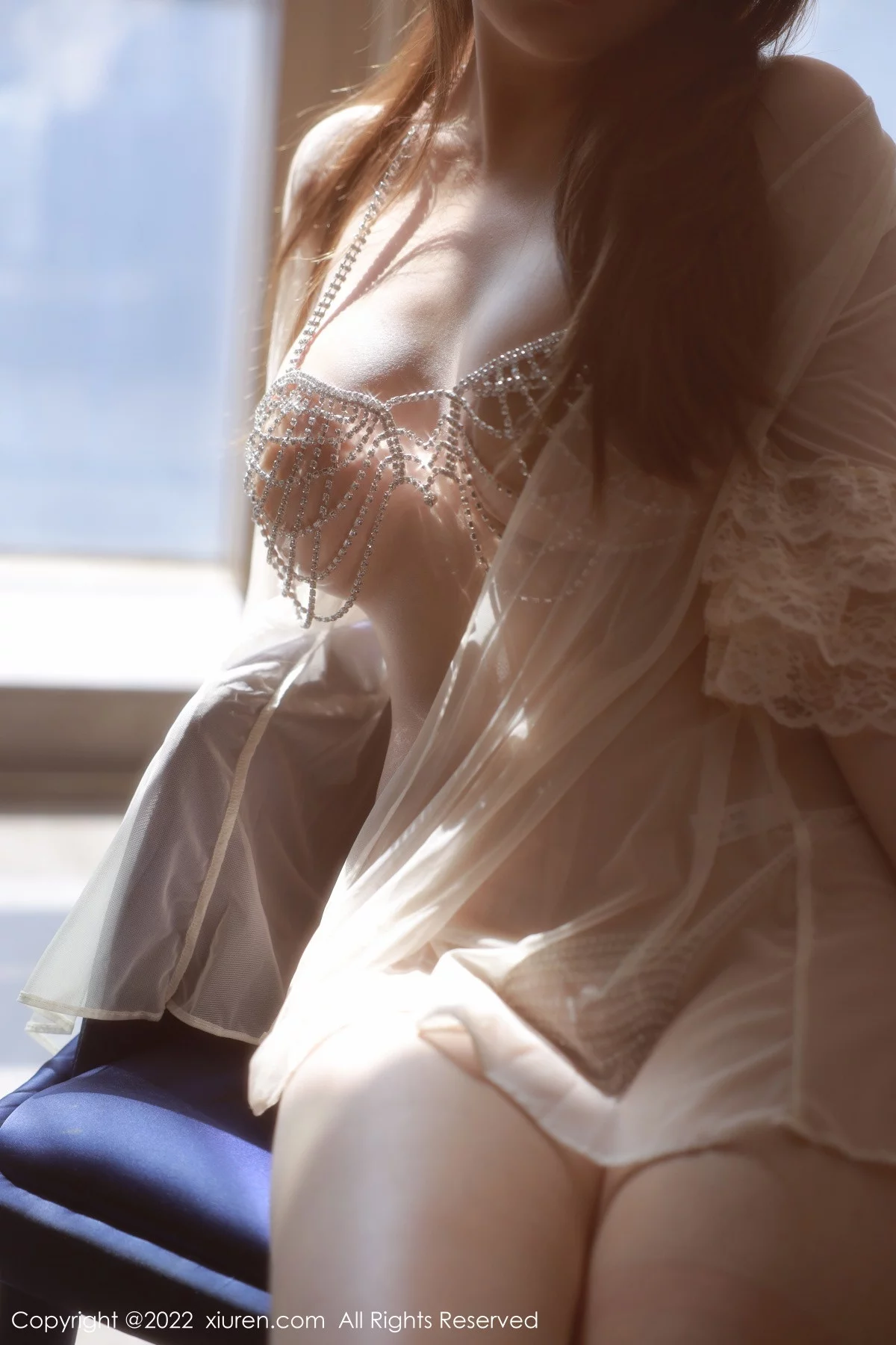 [[XiuRen秀人网]秀人网]No.5761_模特甜妮私房轻透薄纱服露镶钻吊坠式内衣秀火辣身材诱惑写真60P