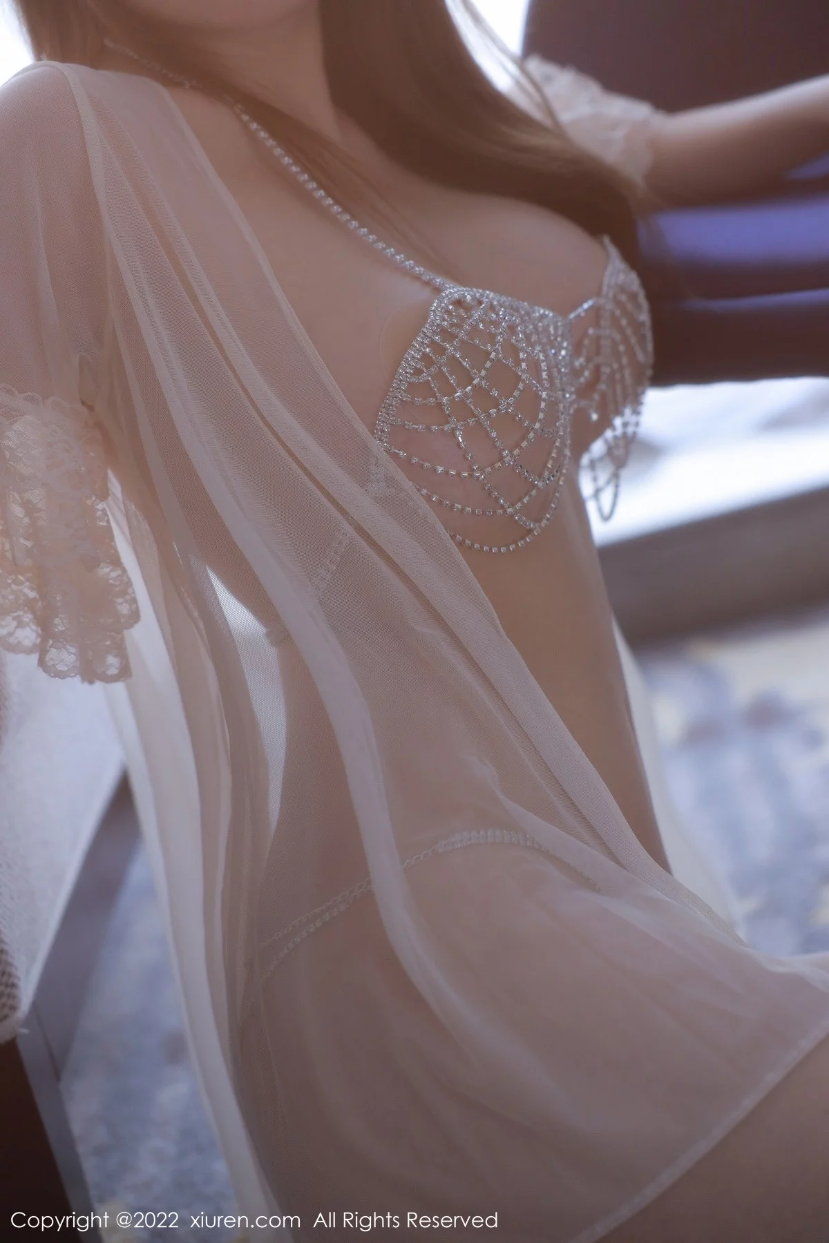 [[XiuRen秀人网]秀人网]No.5761_模特甜妮私房轻透薄纱服露镶钻吊坠式内衣秀火辣身材诱惑写真60P