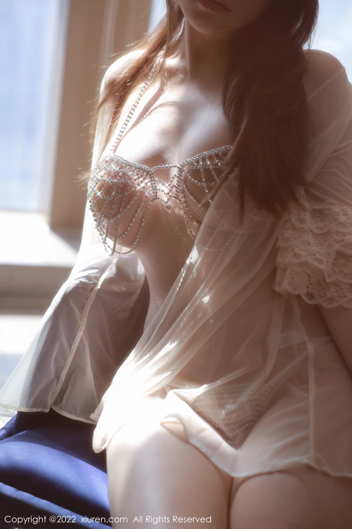 [[XiuRen秀人网]秀人网]No.5761_模特甜妮私房轻透薄纱服露镶钻吊坠式内衣秀火辣身材诱惑写真60P