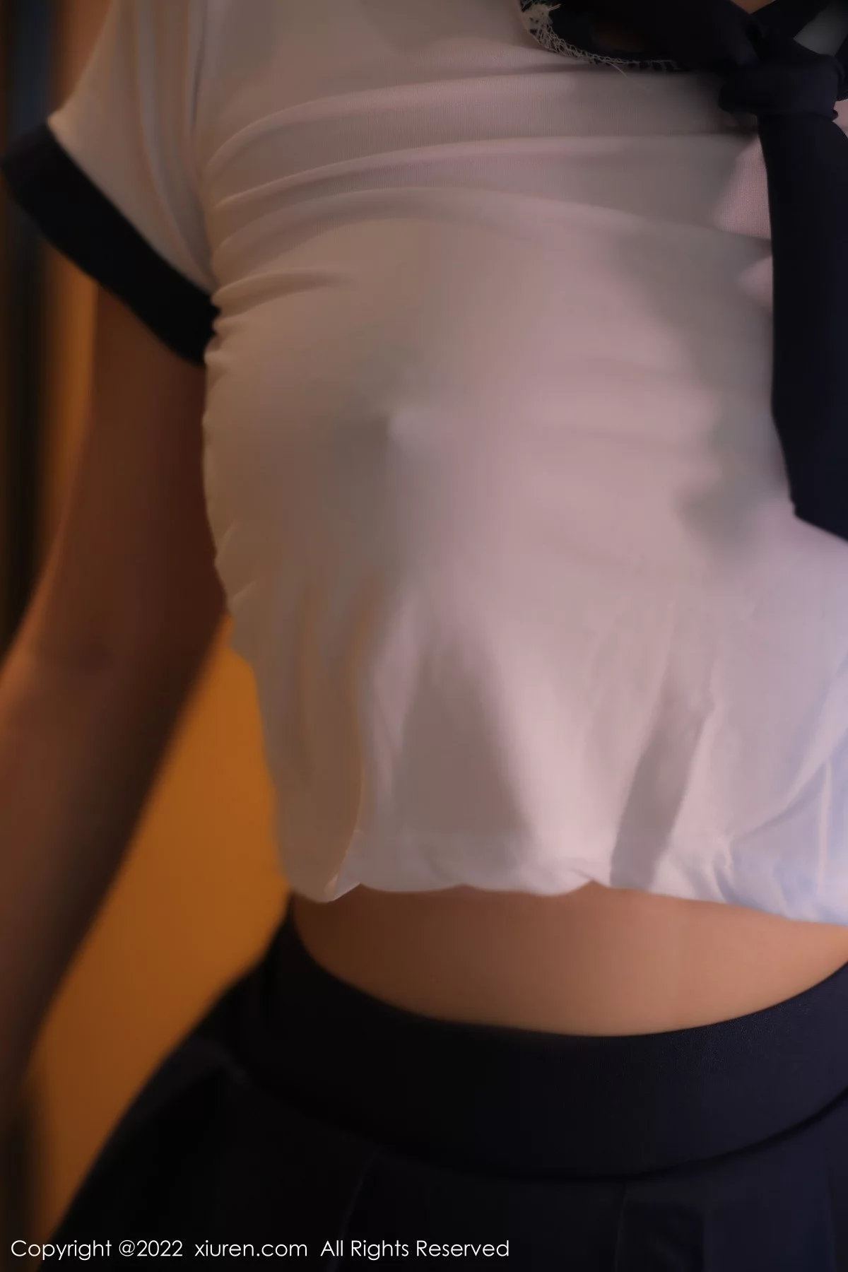 [[XiuRen秀人网]秀人网]No.5925_模特夏沫沫tifa性感学生制服蓝色短裙配超薄开档黑丝魅惑写真69P