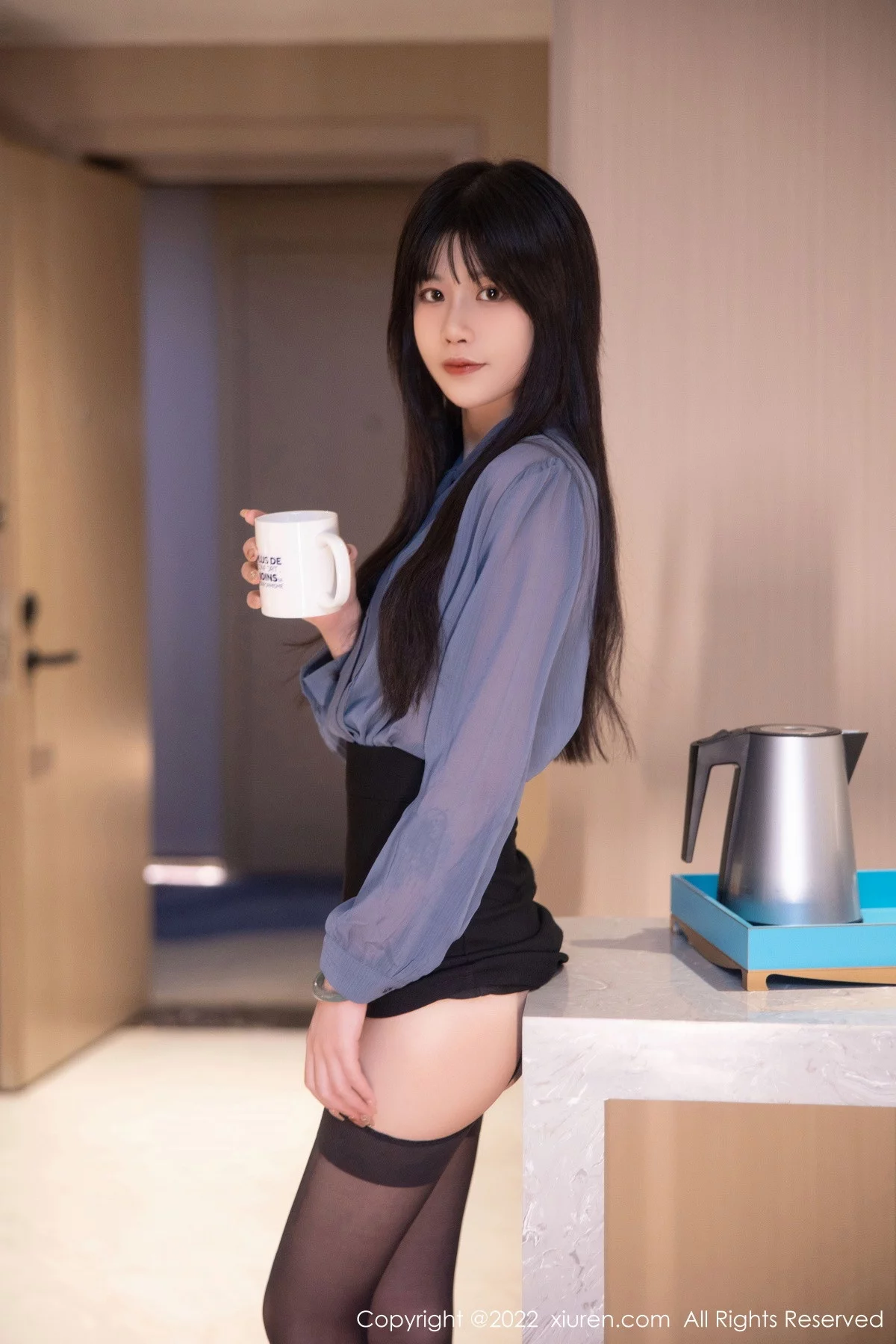 [[XiuRen秀人网]秀人网]No.5964_模特77qiqi私房半脱露性感淡红色蕾丝内衣配超薄黑丝魅惑写真88P