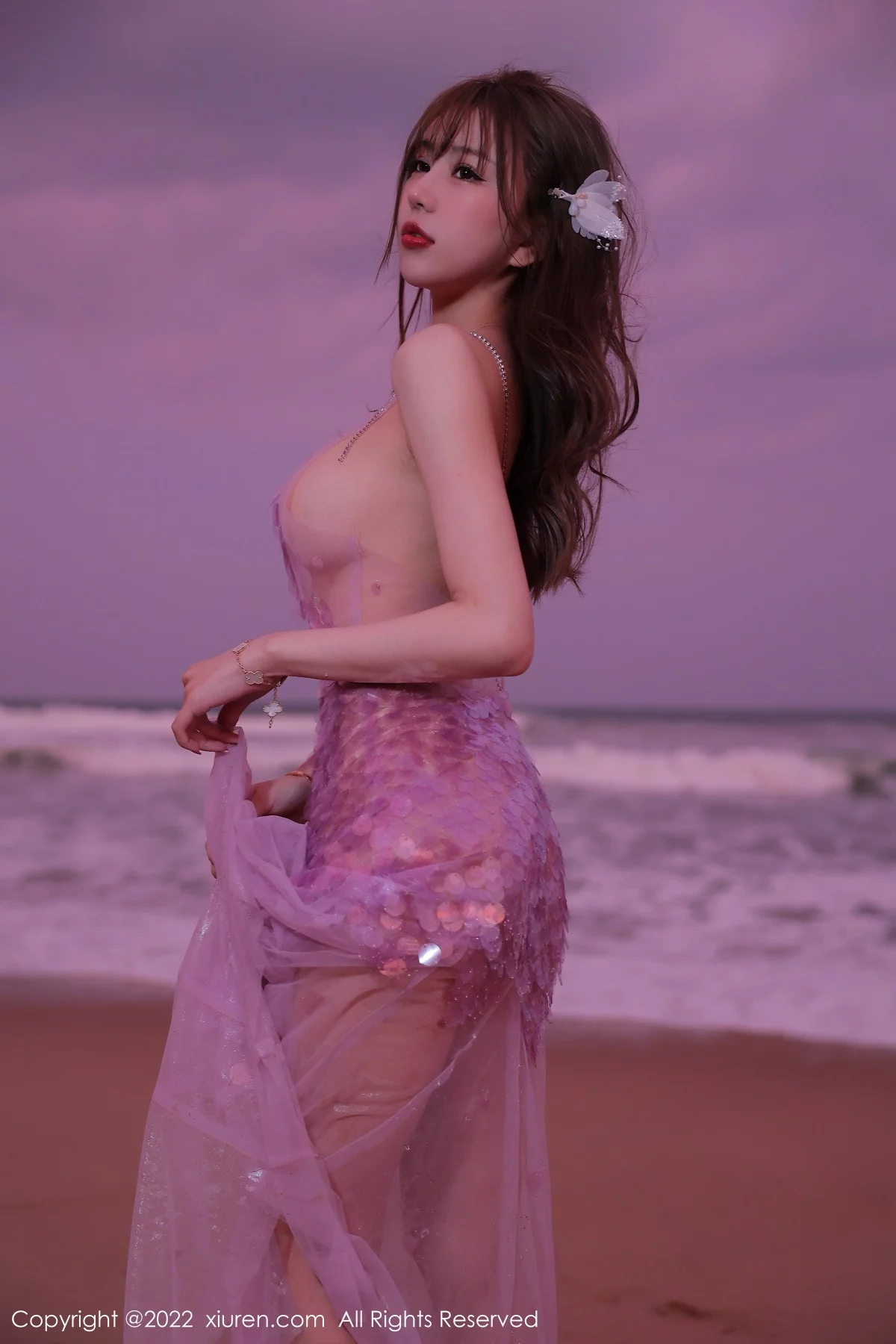 [[XiuRen秀人网]秀人网]No.5890_模特tina_甜仔海南旅拍沙滩场景粉色真空裙秀凹凸身材诱惑写真53P