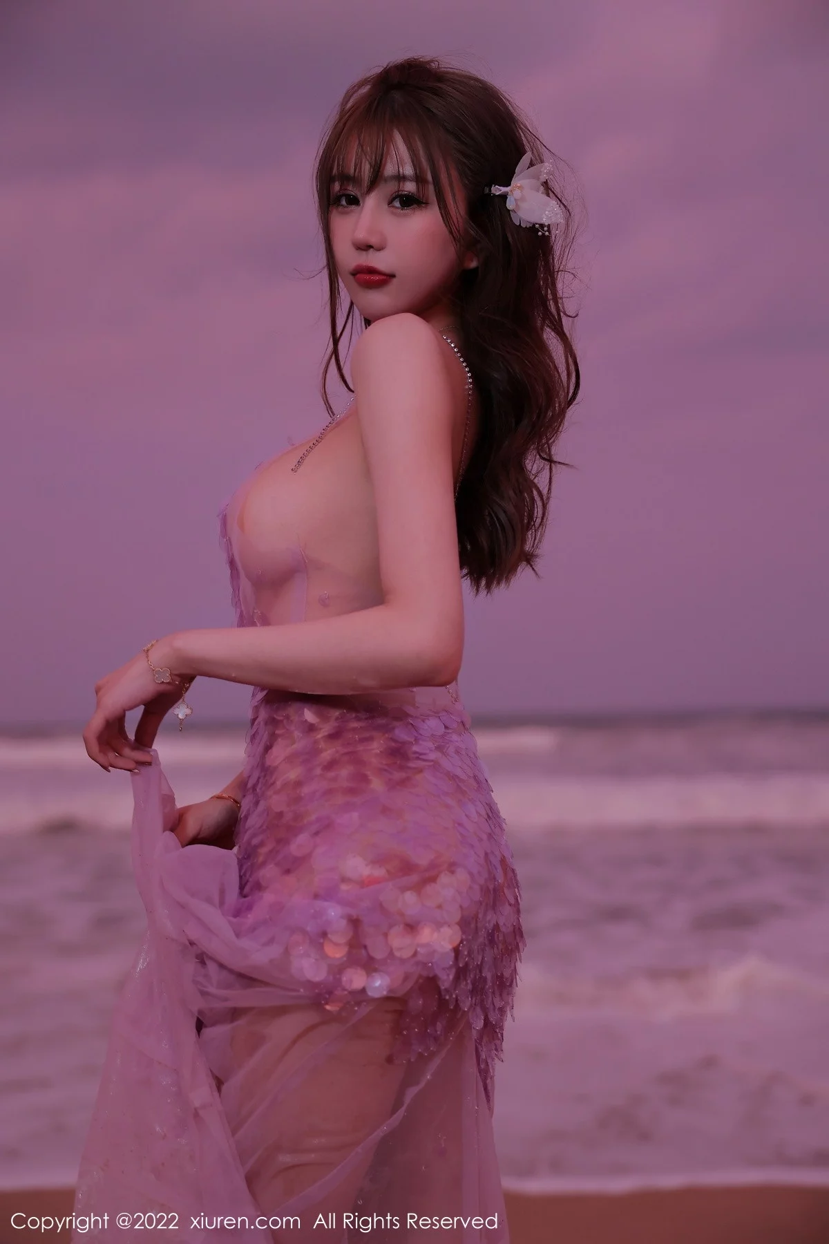 [[XiuRen秀人网]秀人网]No.5890_模特tina_甜仔海南旅拍沙滩场景粉色真空裙秀凹凸身材诱惑写真53P