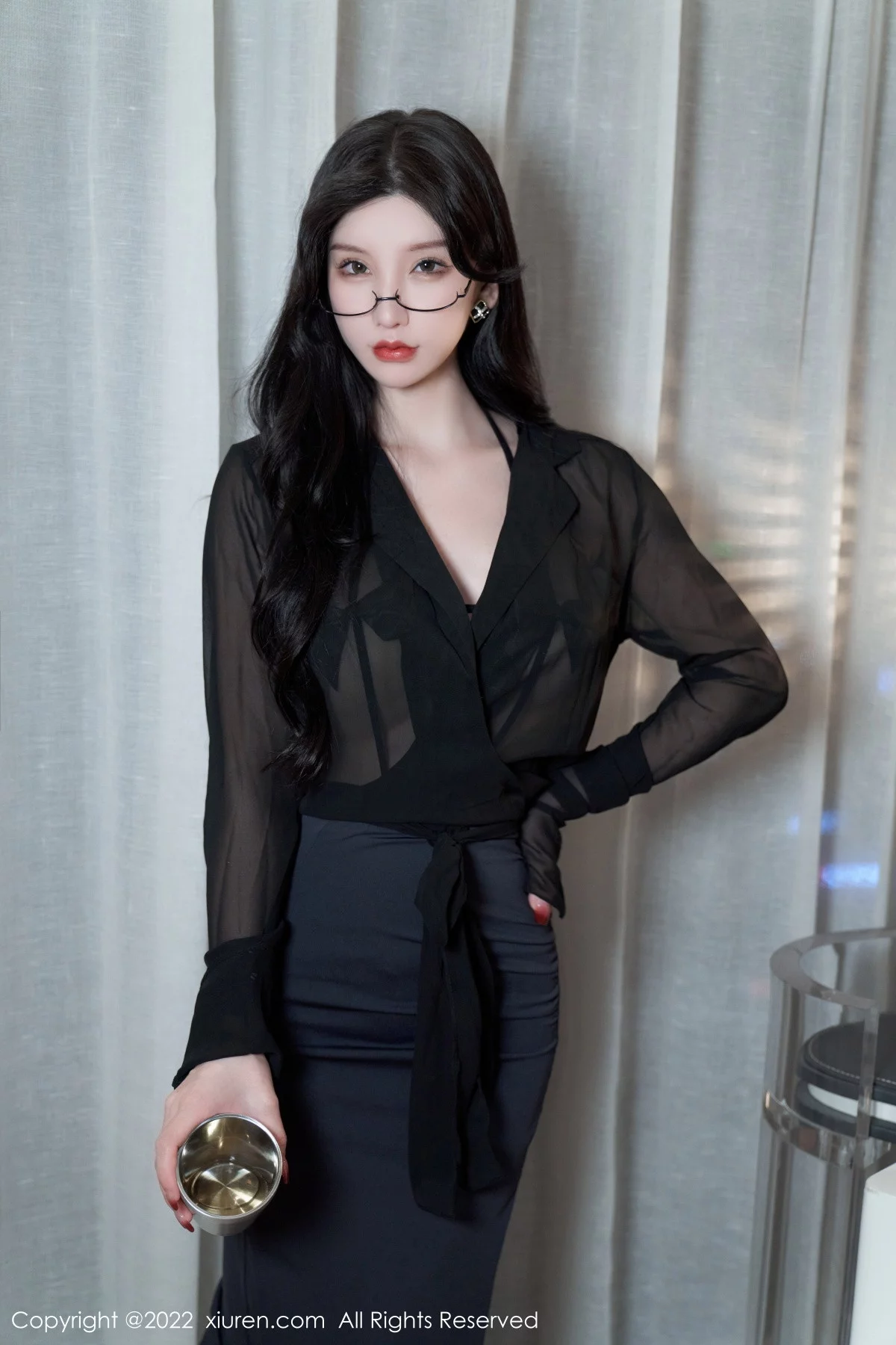 [[XiuRen秀人网]秀人网]No.5914_女神周于希Sally黑色薄纱衣配超薄黑丝半脱秀火辣身材诱惑写真97P