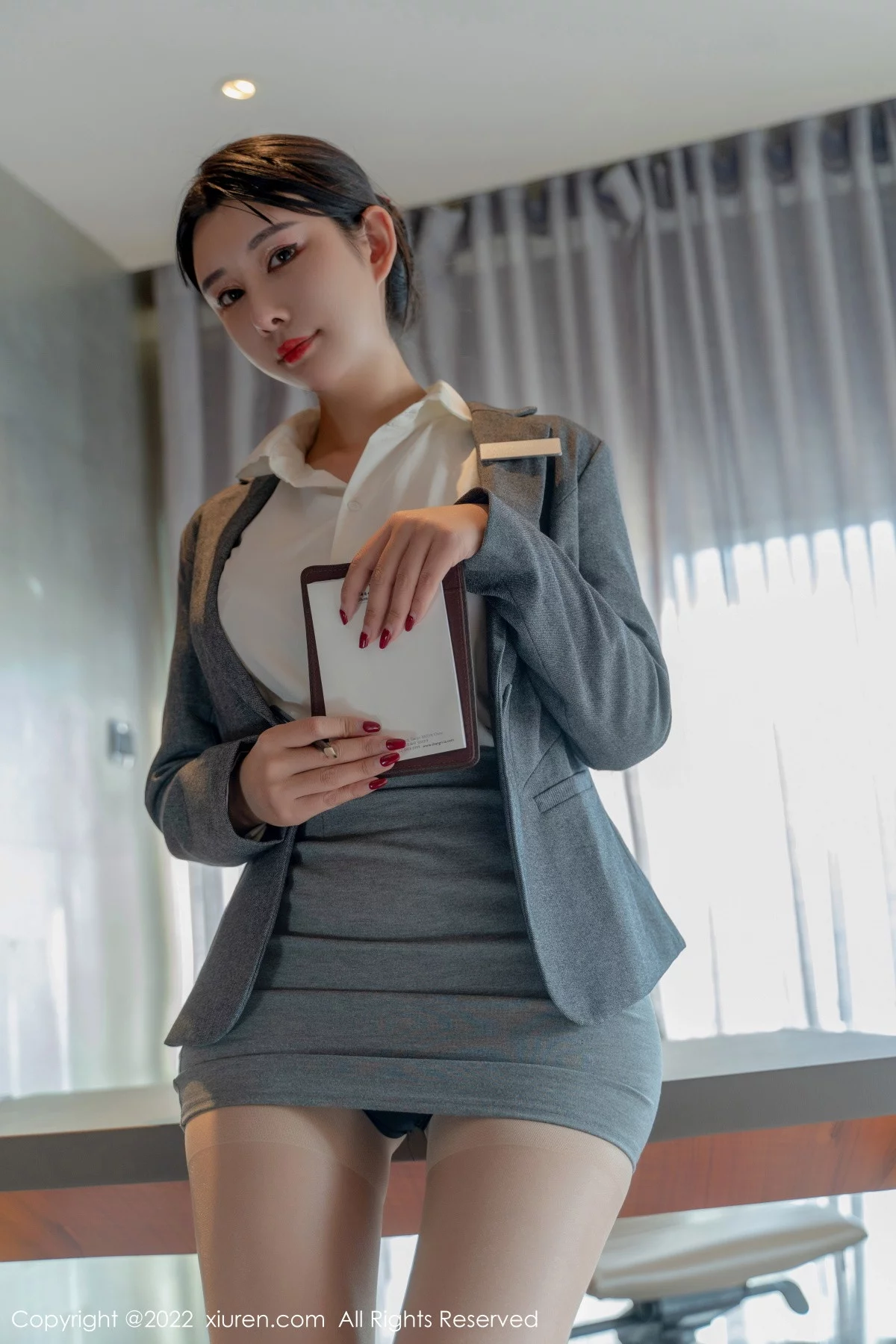 [[XiuRen秀人网]秀人网]No.6054_模特夏沫沫tifa私人秘书主题白衬衣配超薄无内肉丝惹火诱惑写真64P