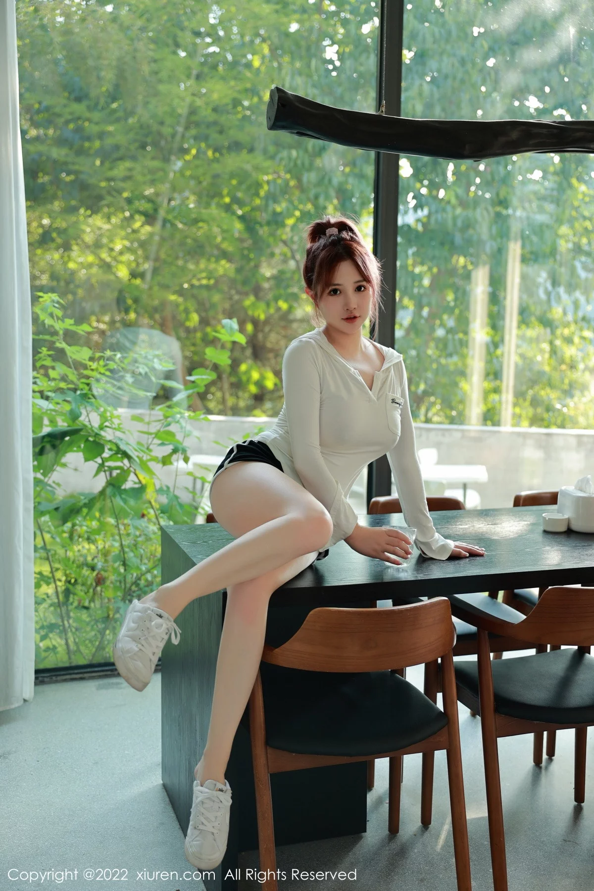 [[XiuRen秀人网]秀人网]No.6067_模特养乐多DoDo性感白T恤配黑色内衣半脱秀完美身材诱惑写真57P