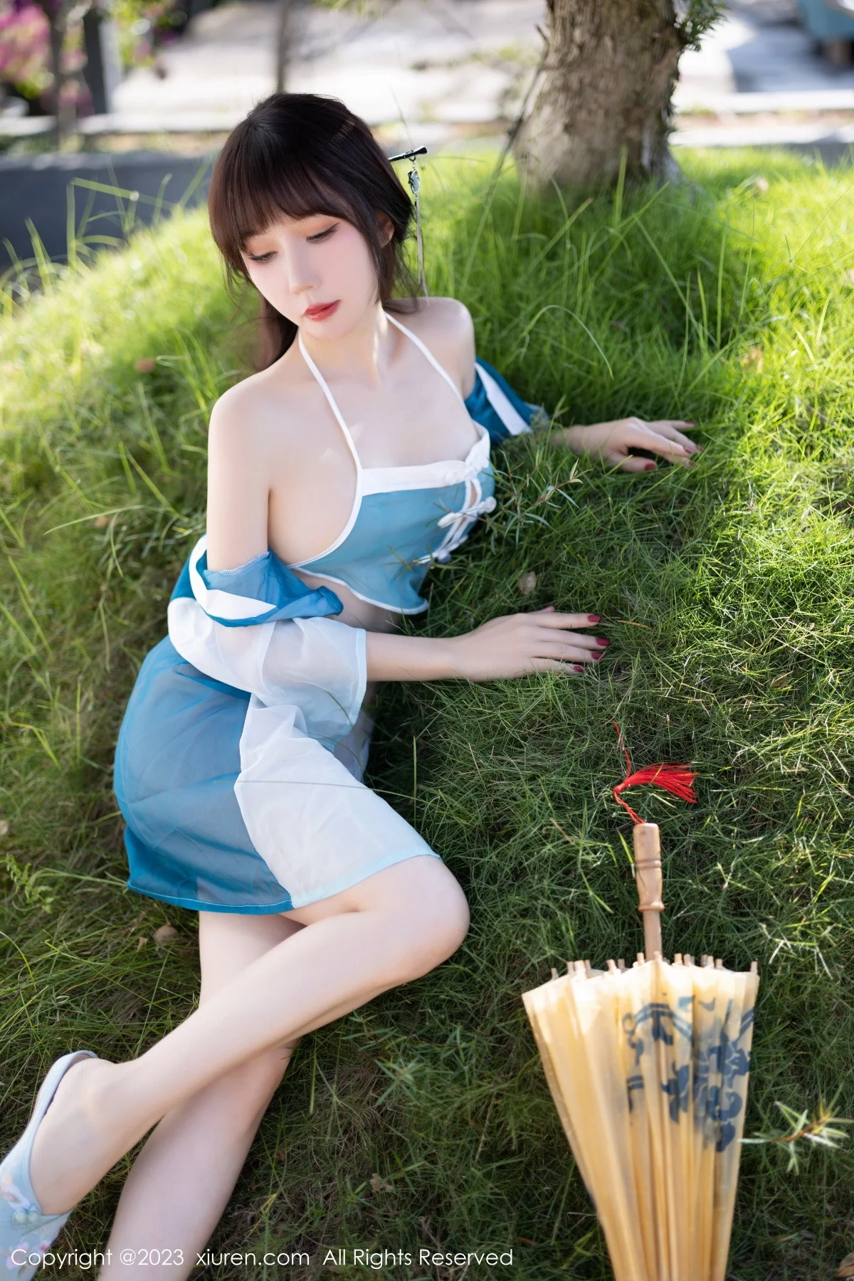 [[XiuRen秀人网]秀人网]No.6076_模特波巧酱海南岛旅拍性感蓝色轻透薄纱服秀曼妙身姿诱惑写真81P