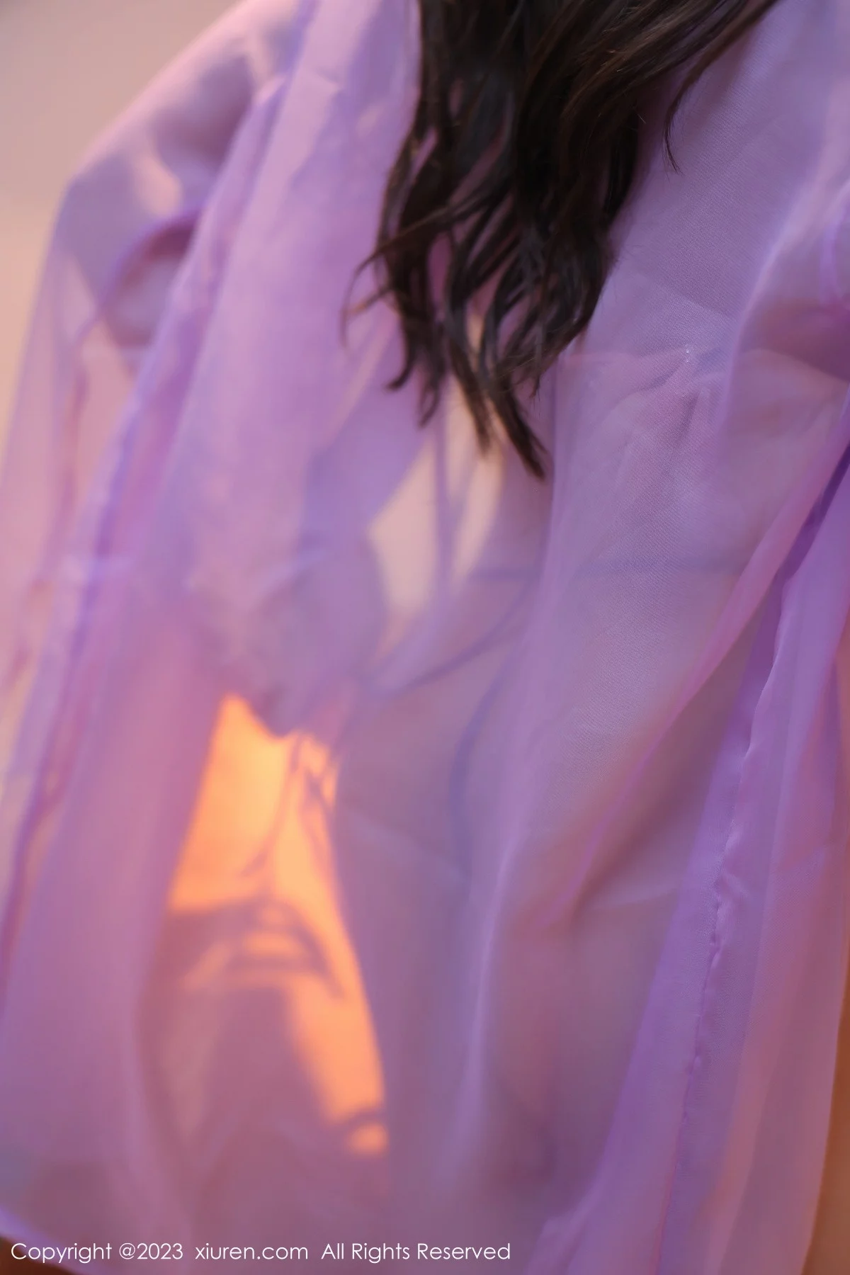 [[XiuRen秀人网]秀人网]No.6077_模特美羊羊性感紫色古装服饰半脱露丁字裤秀翘臀美腿诱惑写真83P