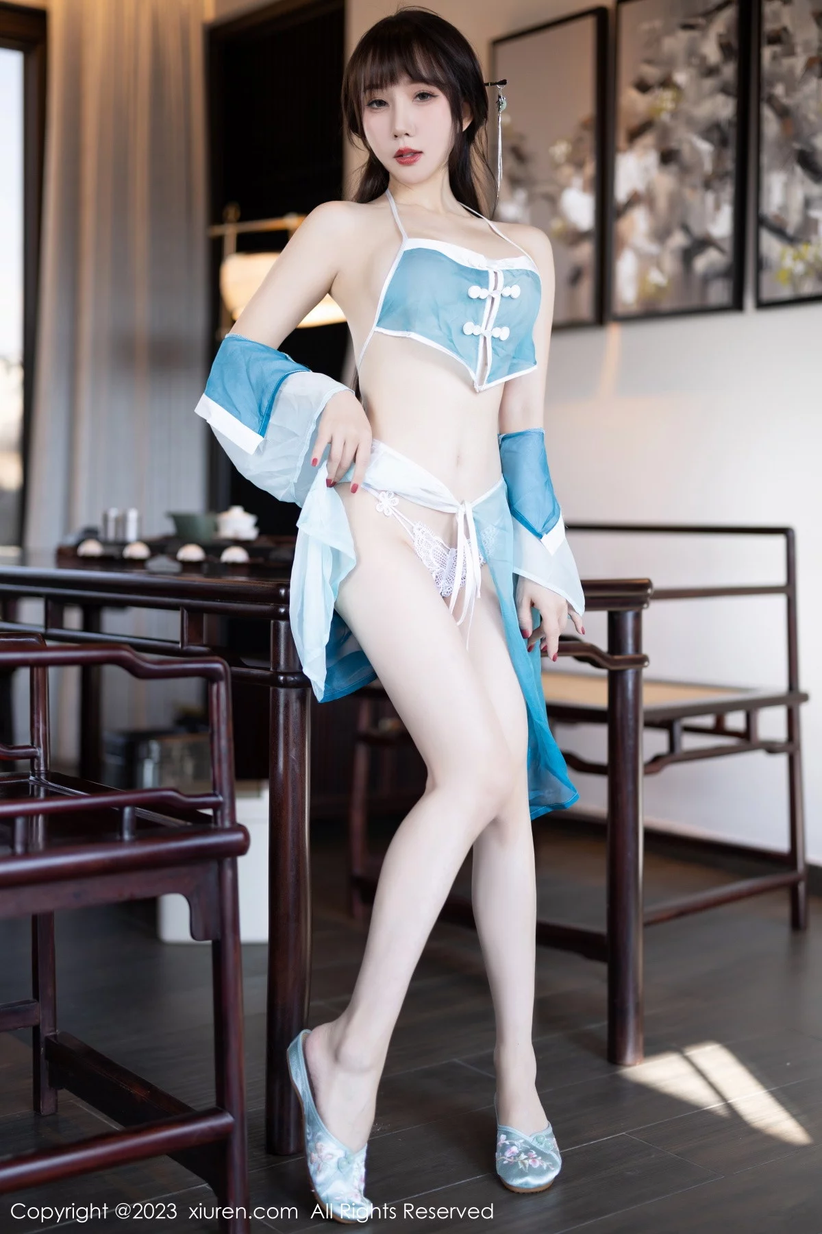 [[XiuRen秀人网]秀人网]No.6076_模特波巧酱海南岛旅拍性感蓝色轻透薄纱服秀曼妙身姿诱惑写真81P