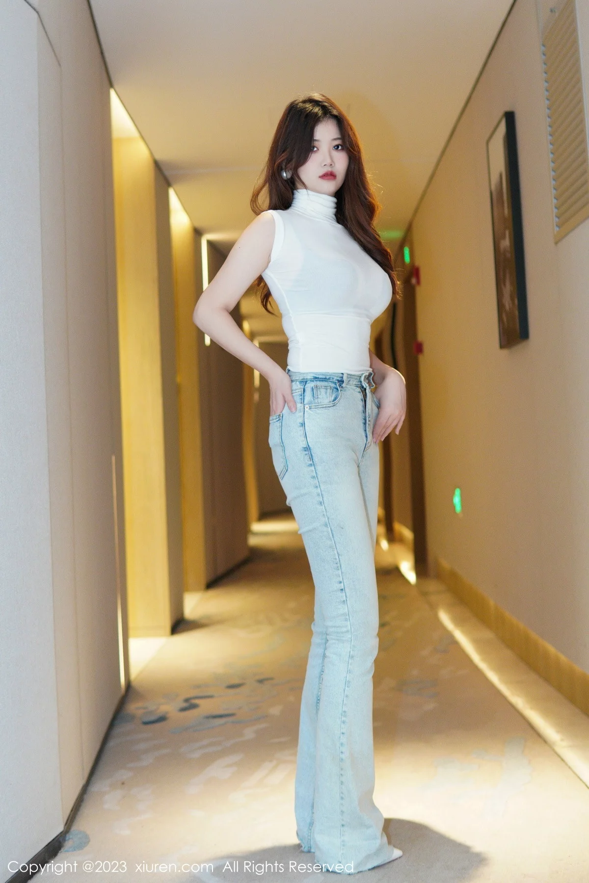 [[XiuRen秀人网]秀人网]No.6102_模特奈奈子健身房剧情性感半透上衣配超薄无内肉丝惹火诱惑写真80P