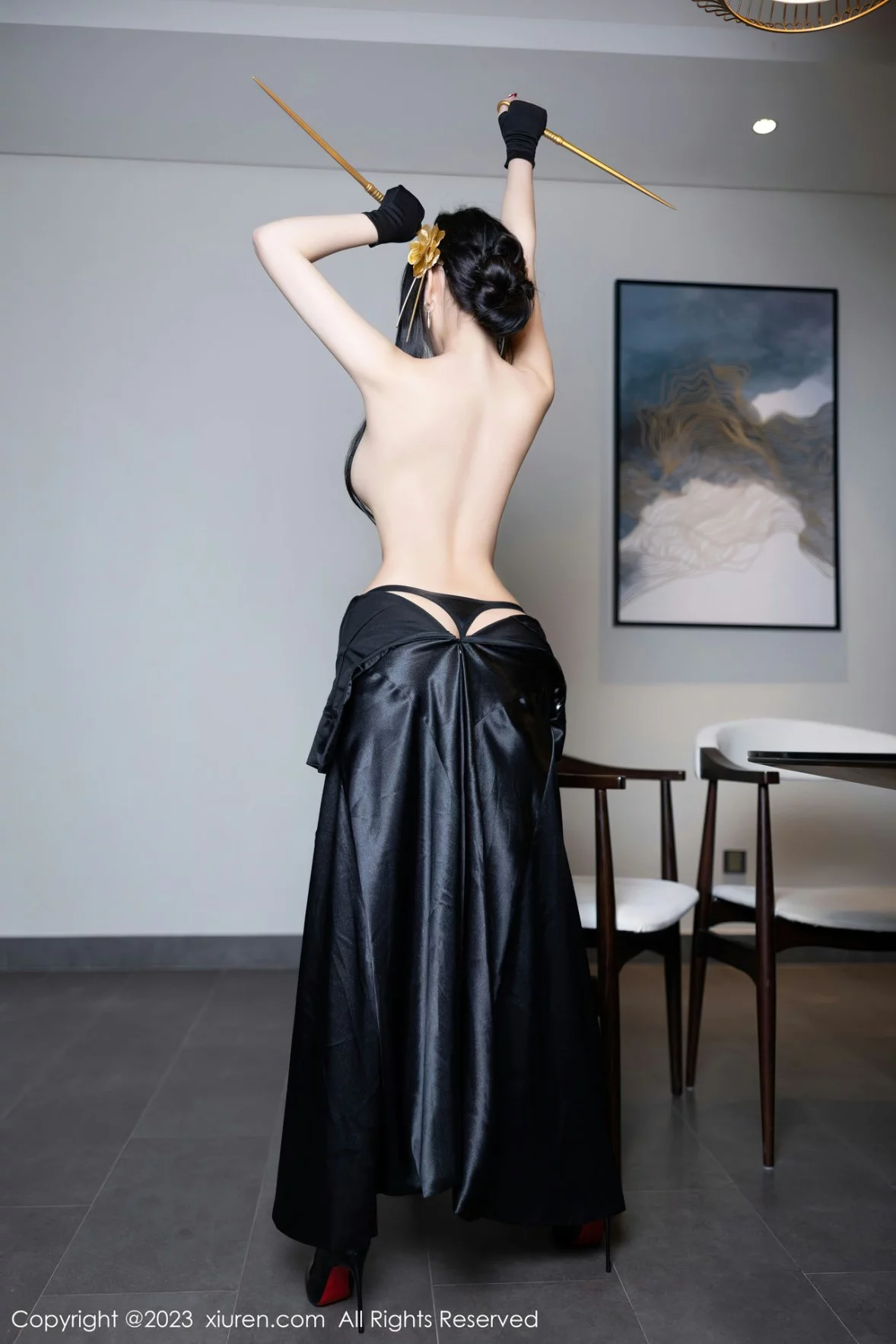 [[XiuRen秀人网]秀人网]No.6114_女神杨晨晨Yome性感黑色服饰配魅惑黑丝秀完美身材诱惑写真83P