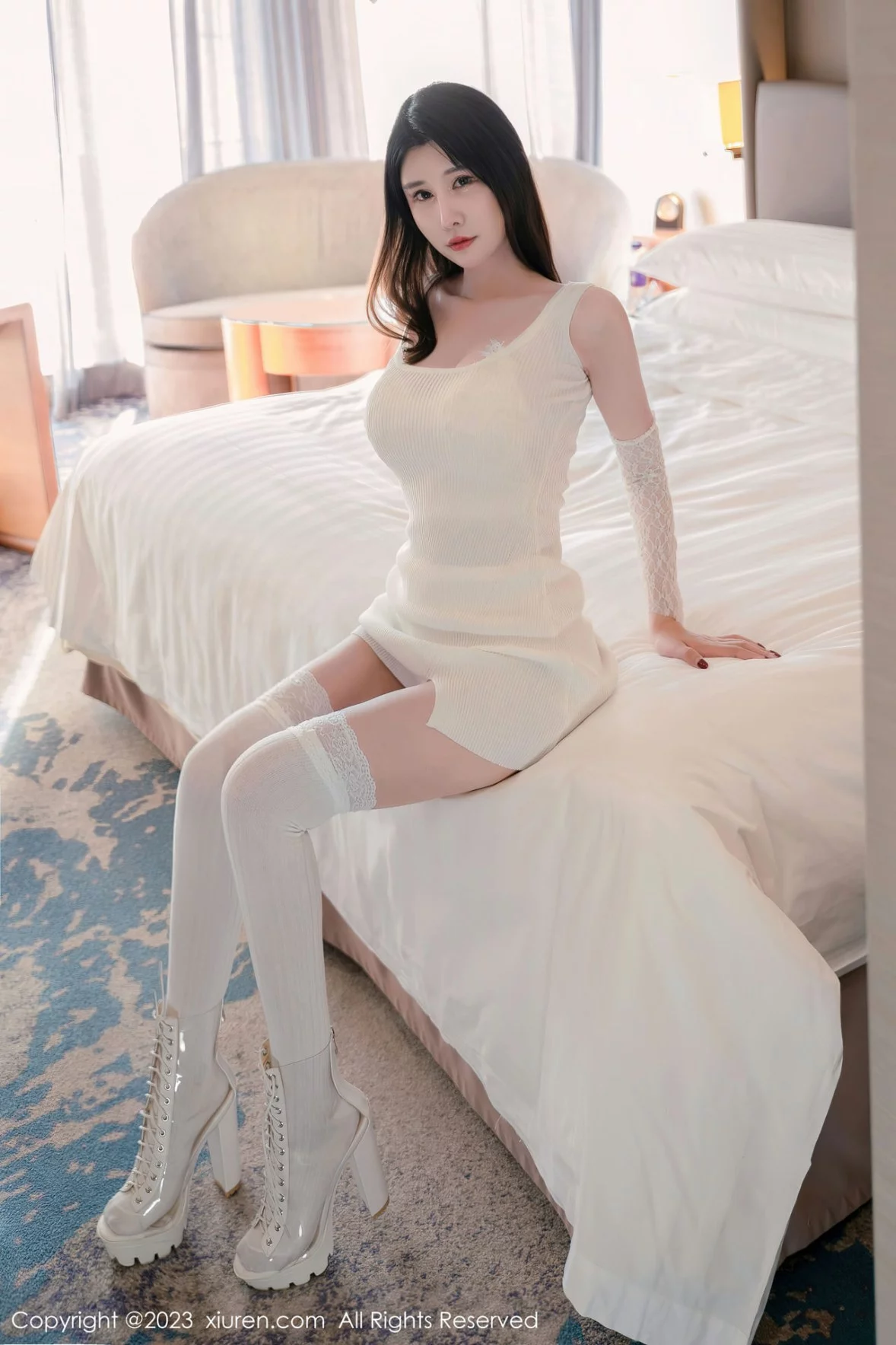 [[XiuRen秀人网]秀人网]No.6128_模特夏沫沫tifa阳朔旅拍居家系列性感白色服秀丰乳肥臀诱惑写真63P