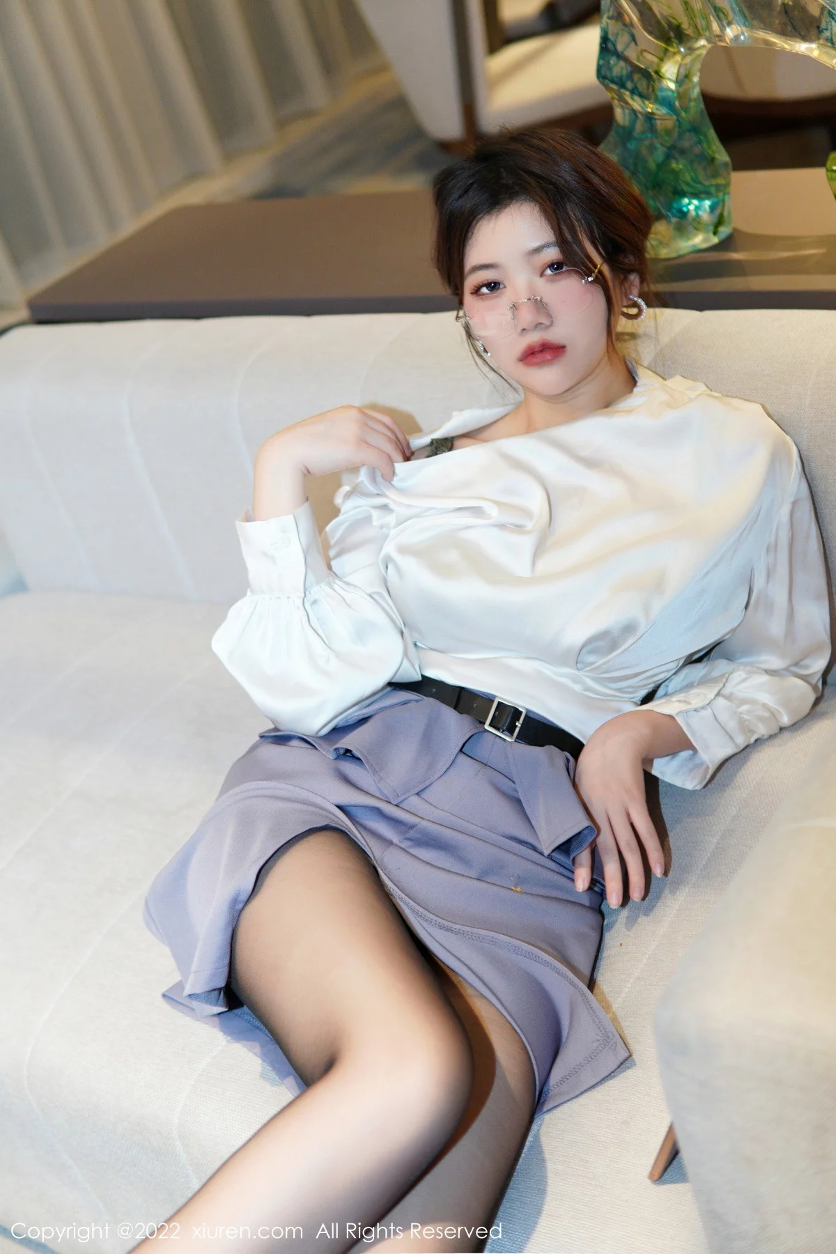 [[XiuRen秀人网]秀人网]No.6028_模特奈奈子醉酒女教师主题半脱露绿灰色蕾丝内衣撩人诱惑写真79P