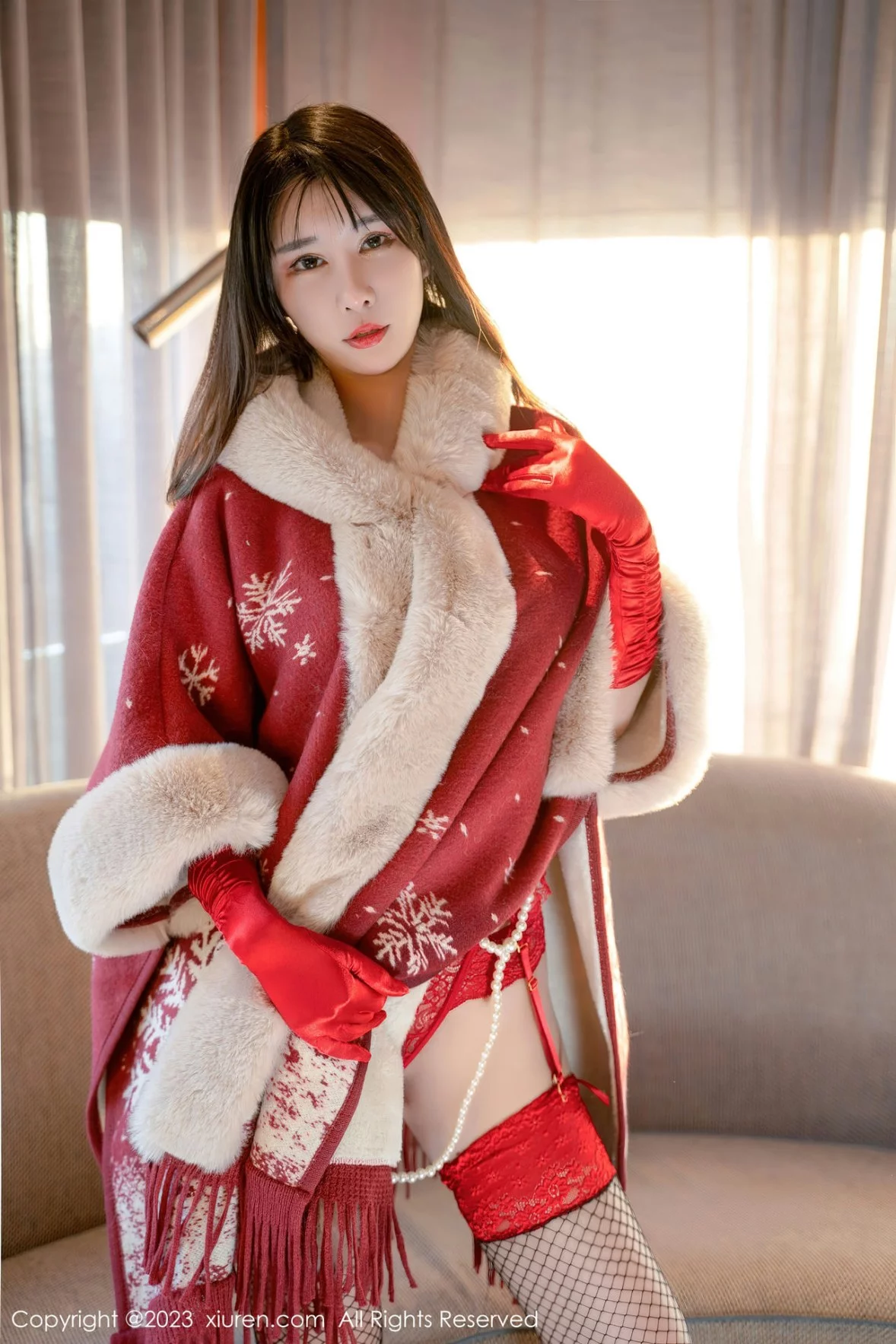 [[XiuRen秀人网]秀人网]No.6188_模特夏沫沫tifa阳朔旅拍性感红色情趣内衣配黑丝吊袜诱惑写真62P