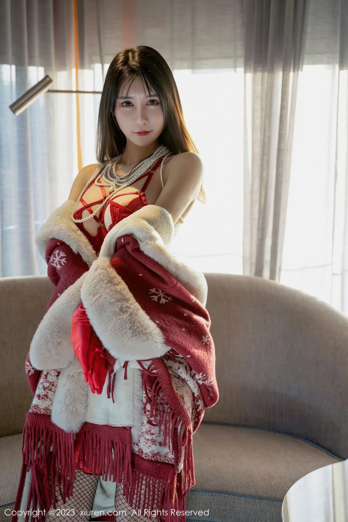 [[XiuRen秀人网]秀人网]No.6188_模特夏沫沫tifa阳朔旅拍性感红色情趣内衣配黑丝吊袜诱惑写真62P