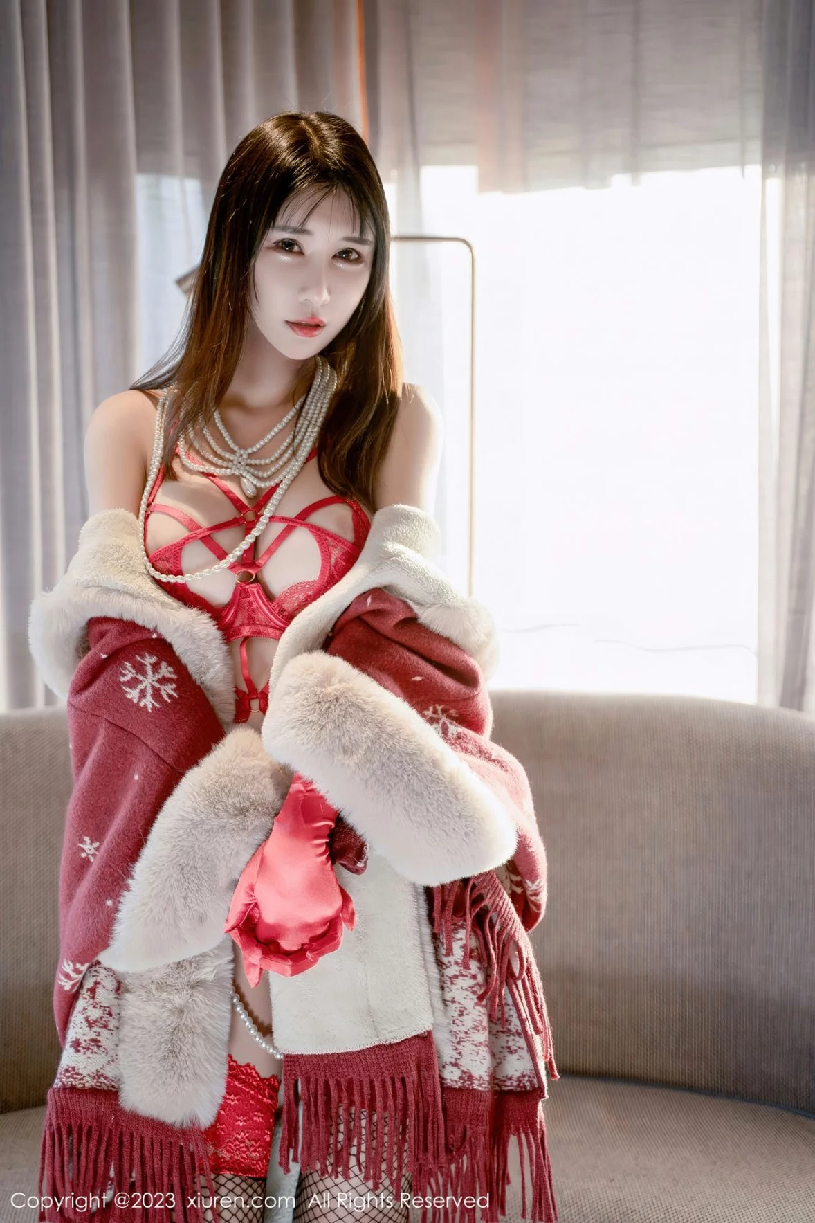 [[XiuRen秀人网]秀人网]No.6188_模特夏沫沫tifa阳朔旅拍性感红色情趣内衣配黑丝吊袜诱惑写真62P