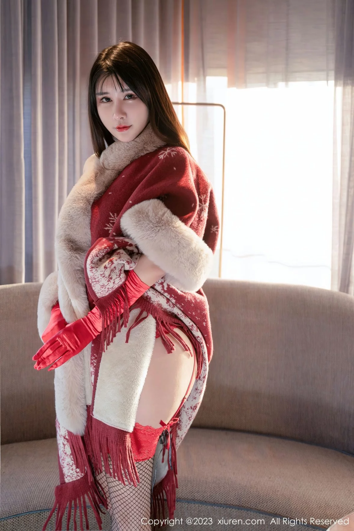 [[XiuRen秀人网]秀人网]No.6188_模特夏沫沫tifa阳朔旅拍性感红色情趣内衣配黑丝吊袜诱惑写真62P