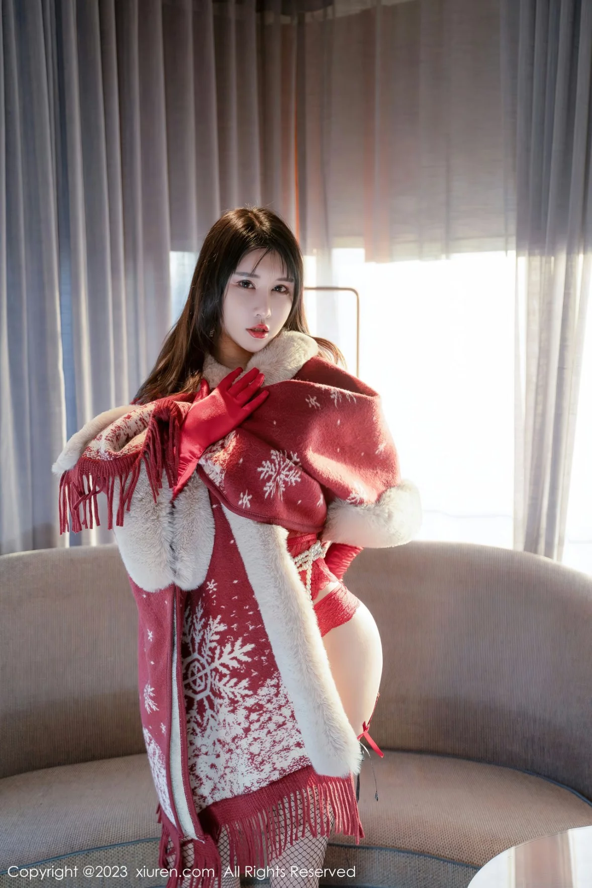 [[XiuRen秀人网]秀人网]No.6188_模特夏沫沫tifa阳朔旅拍性感红色情趣内衣配黑丝吊袜诱惑写真62P