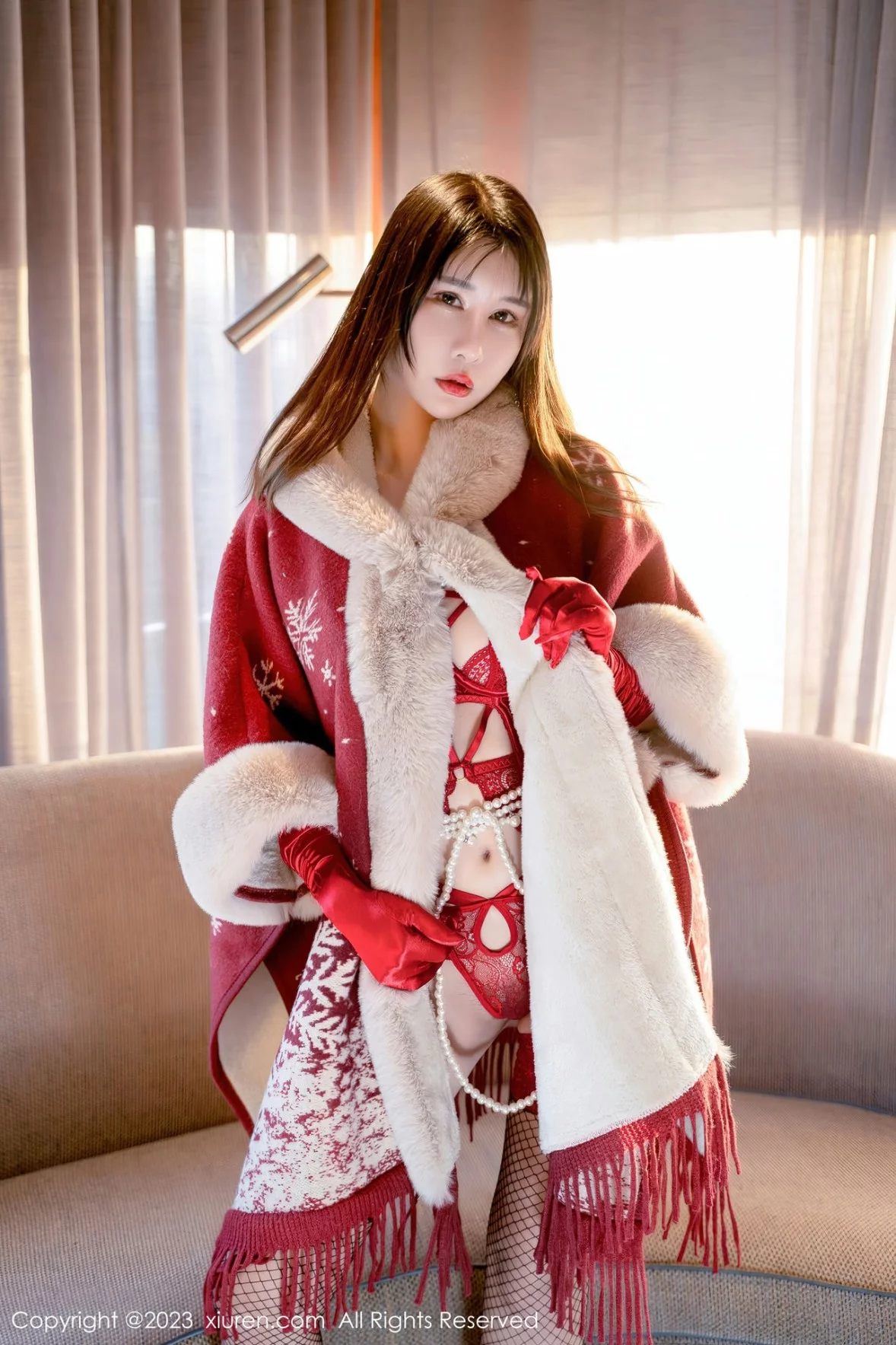 [[XiuRen秀人网]秀人网]No.6188_模特夏沫沫tifa阳朔旅拍性感红色情趣内衣配黑丝吊袜诱惑写真62P