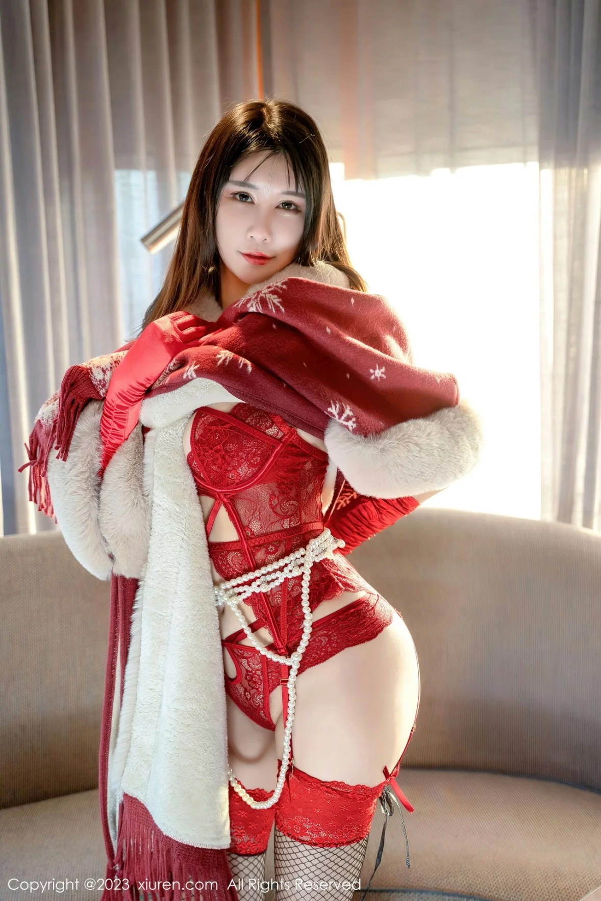 [[XiuRen秀人网]秀人网]No.6188_模特夏沫沫tifa阳朔旅拍性感红色情趣内衣配黑丝吊袜诱惑写真62P