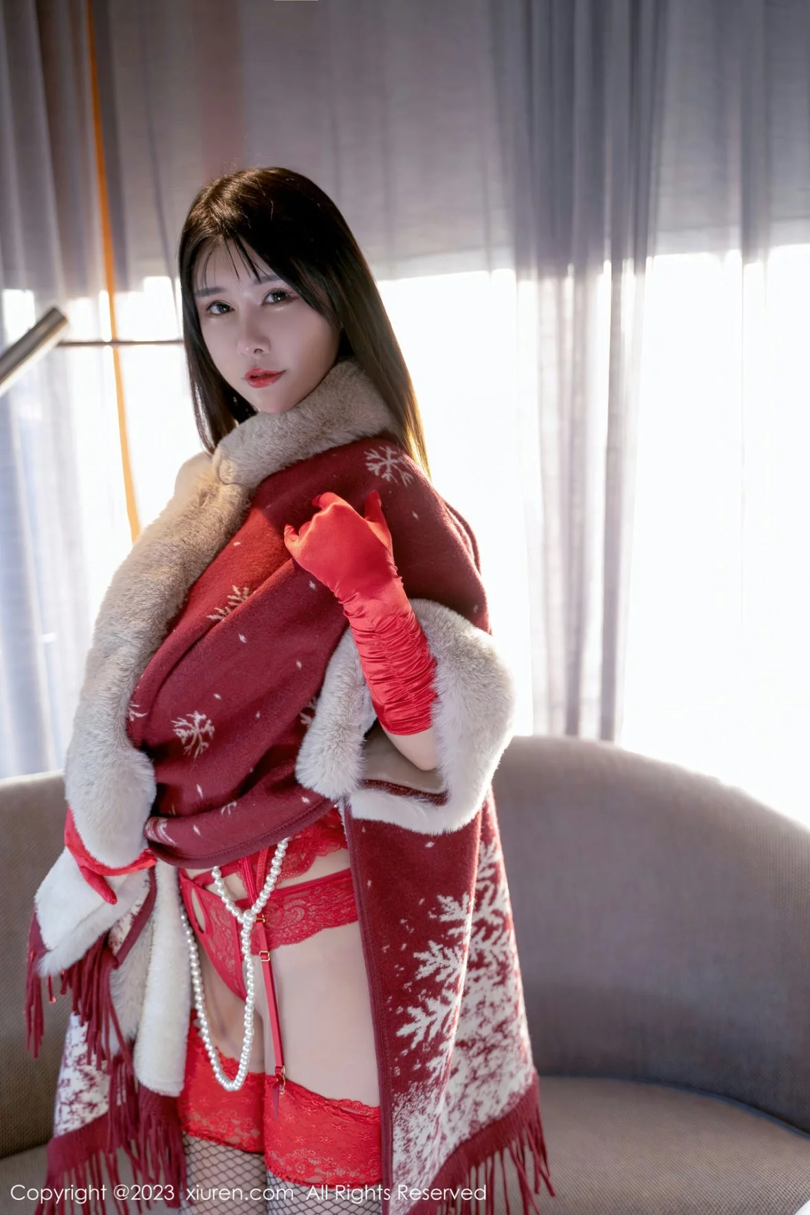 [[XiuRen秀人网]秀人网]No.6188_模特夏沫沫tifa阳朔旅拍性感红色情趣内衣配黑丝吊袜诱惑写真62P