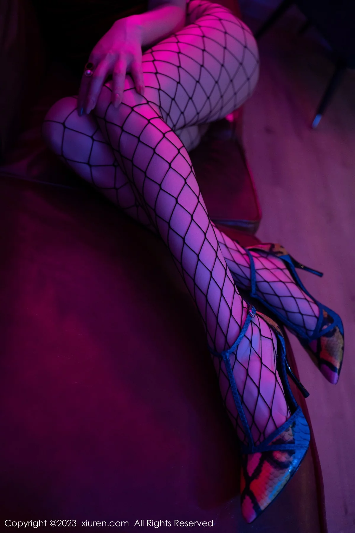 [[XiuRen秀人网]秀人网]No.6192_新人雨儿1494性感红色吊带短裙配网格丝袜秀苗条身姿迷人写真60P