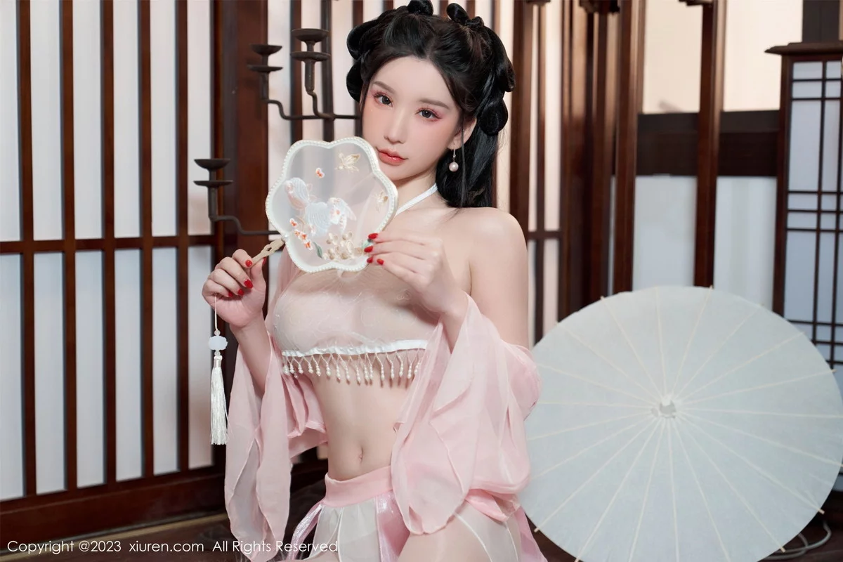 [[XiuRen秀人网]秀人网]No.6217_女神周于希Sally性感粉色古装服饰配超薄无内肉丝惹火诱惑写真85P