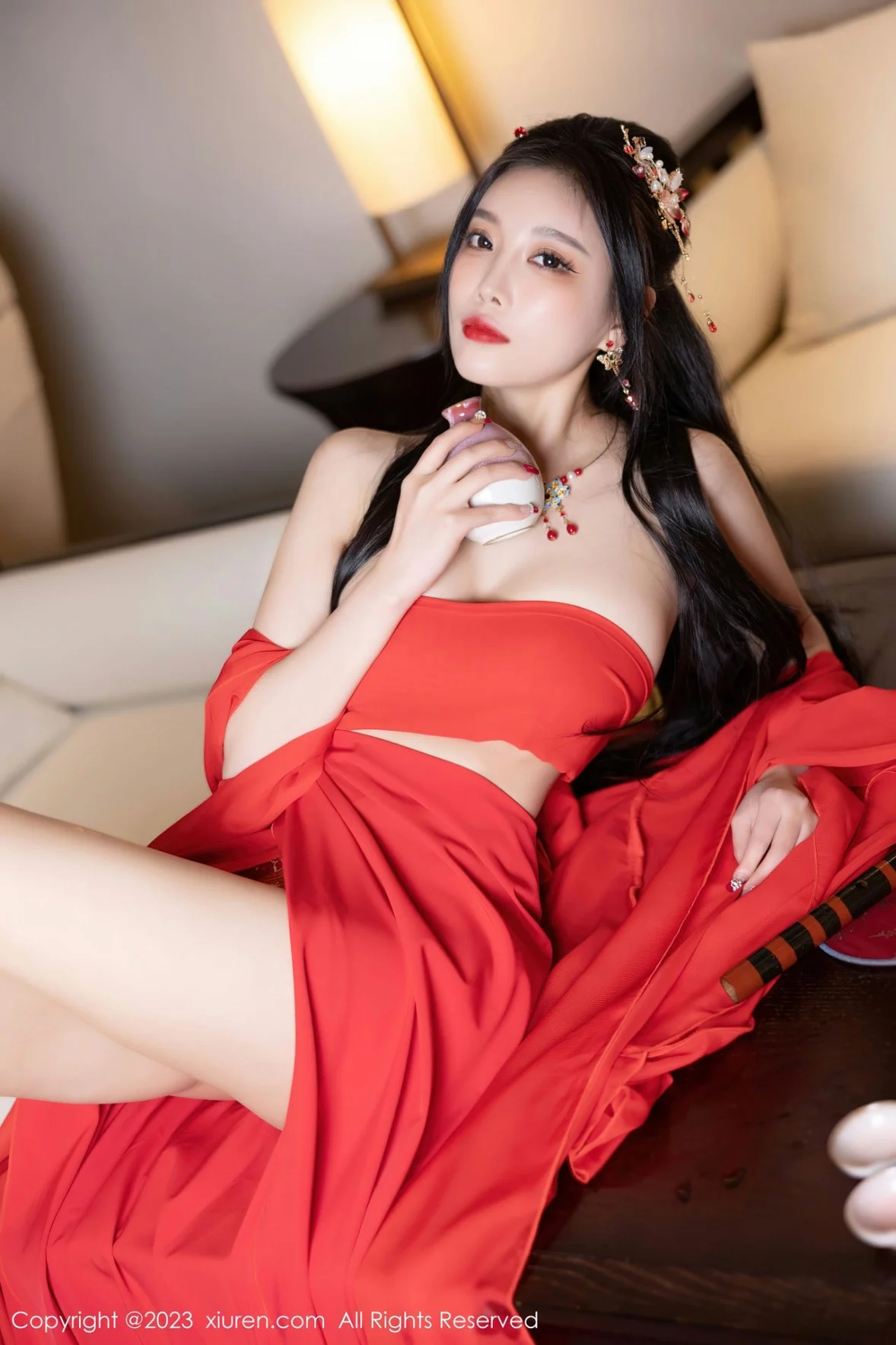 [[XiuRen秀人网]秀人网]No.6149_女神杨晨晨Yome温泉性感半透红色丝绸秀丰满身材惹火诱惑写真88P