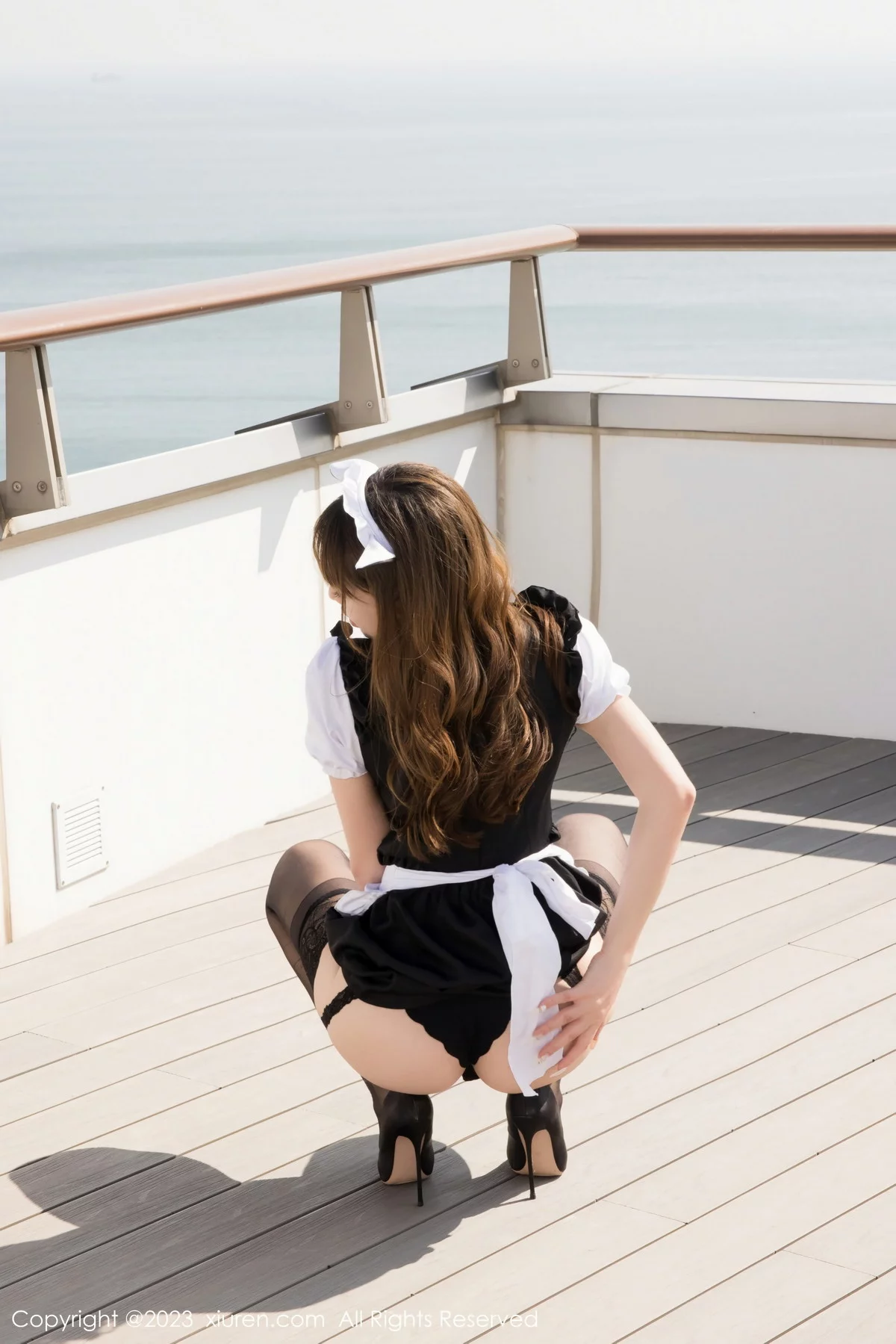 [[XiuRen秀人网]秀人网]No.6224_模特萌汉药baby半脱女仆装露性感黑色内衣配蕾丝吊袜魅惑写真68P