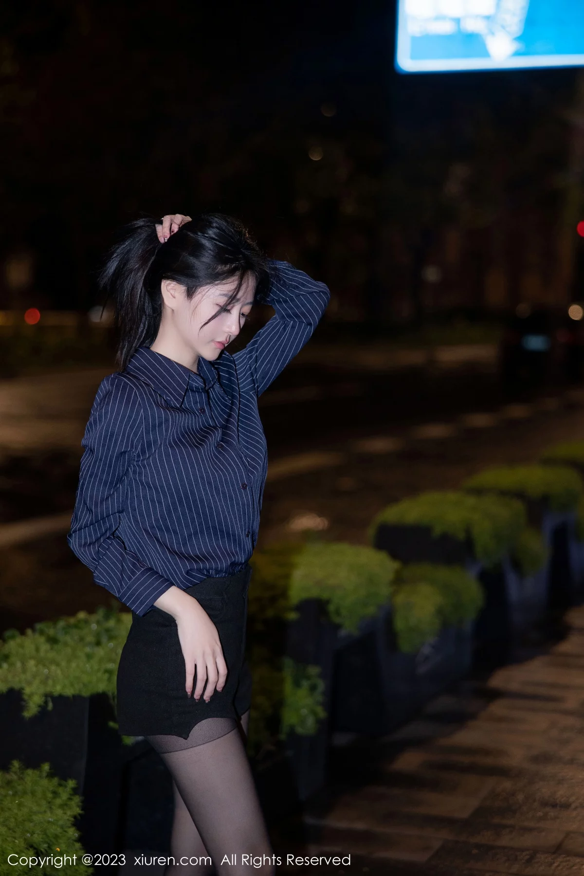 [[XiuRen秀人网]秀人网]No.6246_模特谢小蒽宾馆性感OL装扮半脱露性感黑色蕾丝内衣撩人诱惑写真87P