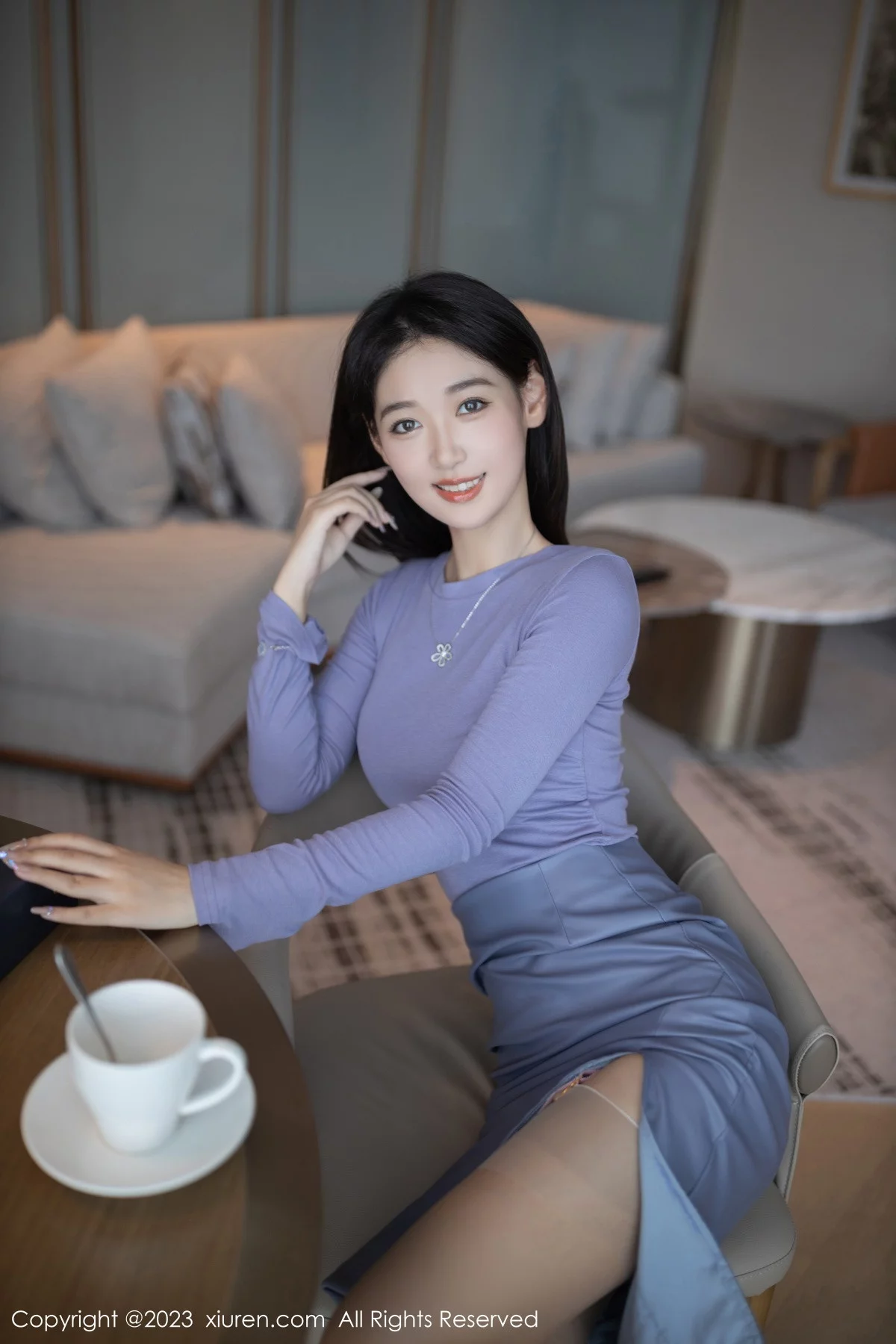 [[XiuRen秀人网]秀人网]No.6258_模特唐安琪下午茶主题半脱露粉色蕾丝内衣秀曼妙身姿诱惑写真78P