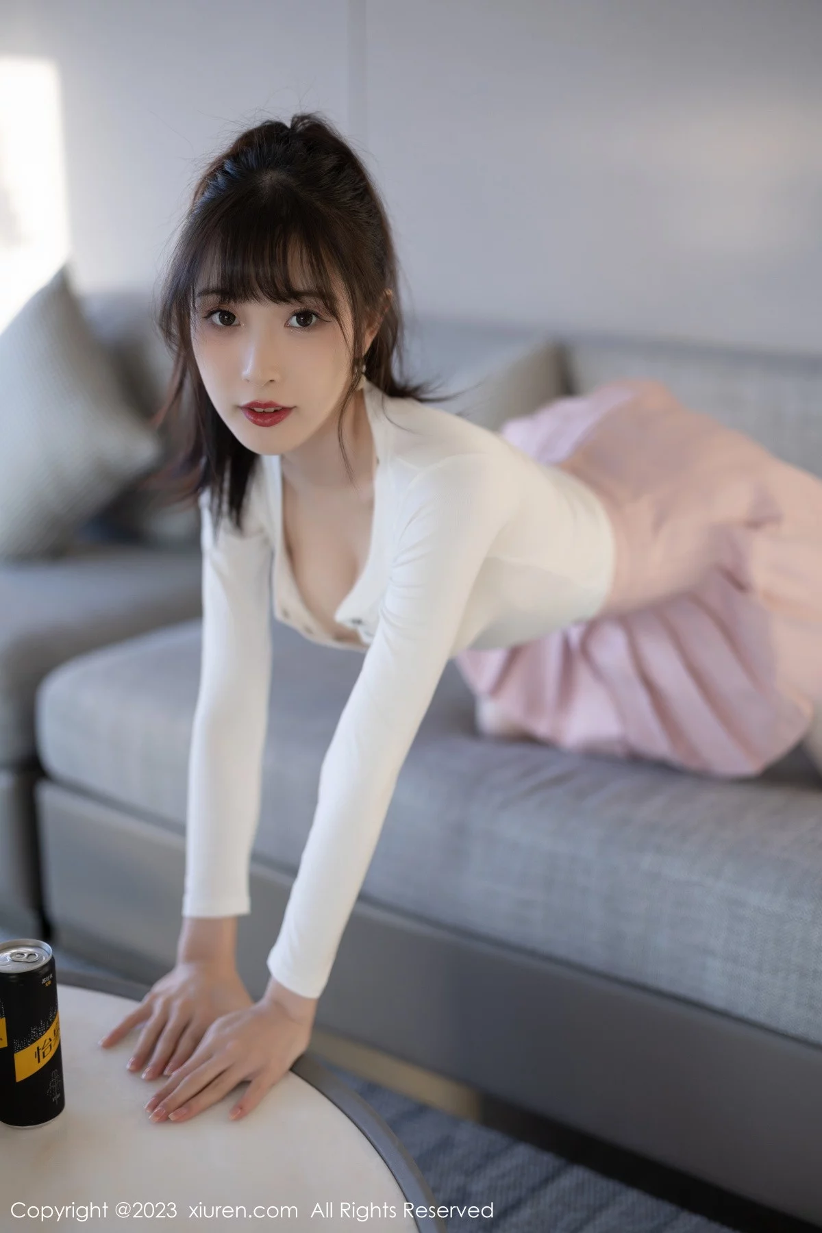 [[XiuRen秀人网]秀人网]No.6263_模特林星阑白色上衣配粉色短裙露性感内衣秀曼妙身材诱惑写真85P