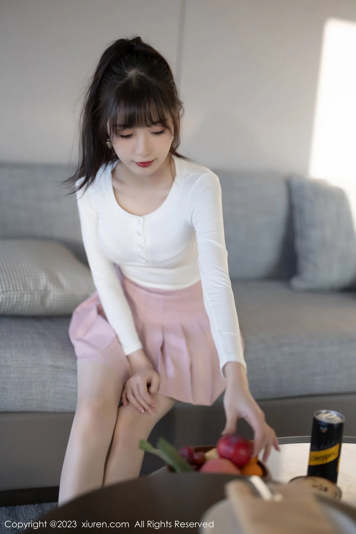 [[XiuRen秀人网]秀人网]No.6263_模特林星阑白色上衣配粉色短裙露性感内衣秀曼妙身材诱惑写真85P