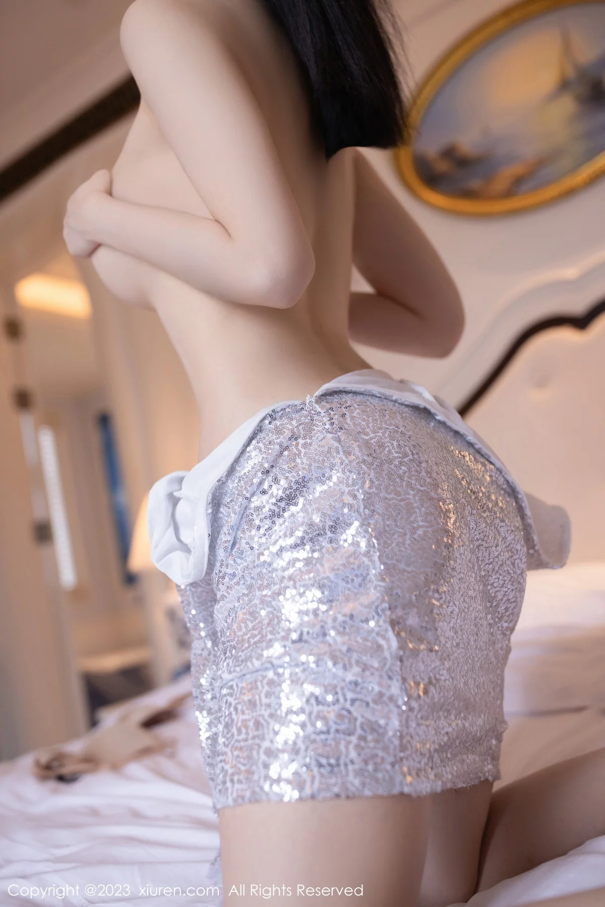 [[XiuRen秀人网]秀人网]No.6264_模特安然anran脱银灰色连衣短裙露性感内衣秀完美身材诱惑写真80P