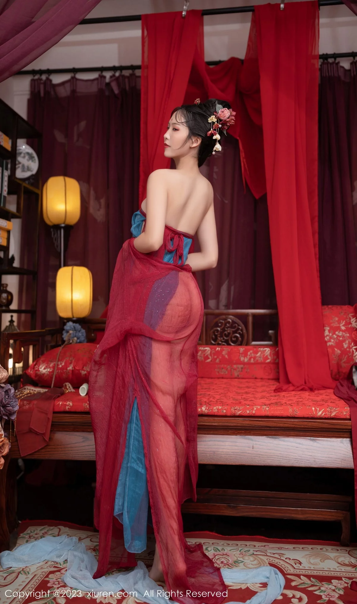 [[XiuRen秀人网]秀人网]No.6154_模特利世歌姬角色扮演性感红色古装服低胸秀完美身材诱惑写真71P