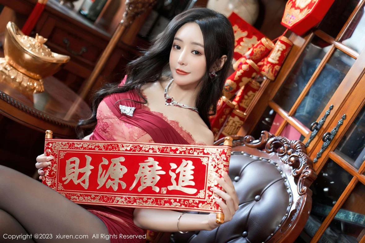 [[XiuRen秀人网]秀人网]No.6164_女神王馨瑶yanni私房性感红色情趣内衣配魅惑黑丝撩人诱惑写真72P