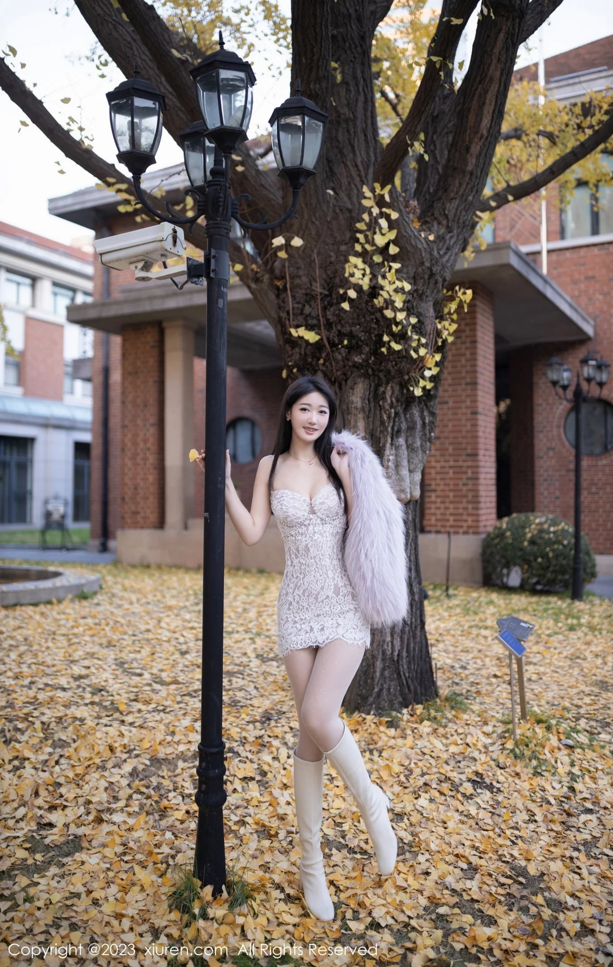 [[XiuRen秀人网]秀人网]No.6331_模特唐安琪性感白色蕾丝吊带裙配开档白丝秀曼妙身姿诱惑写真79P