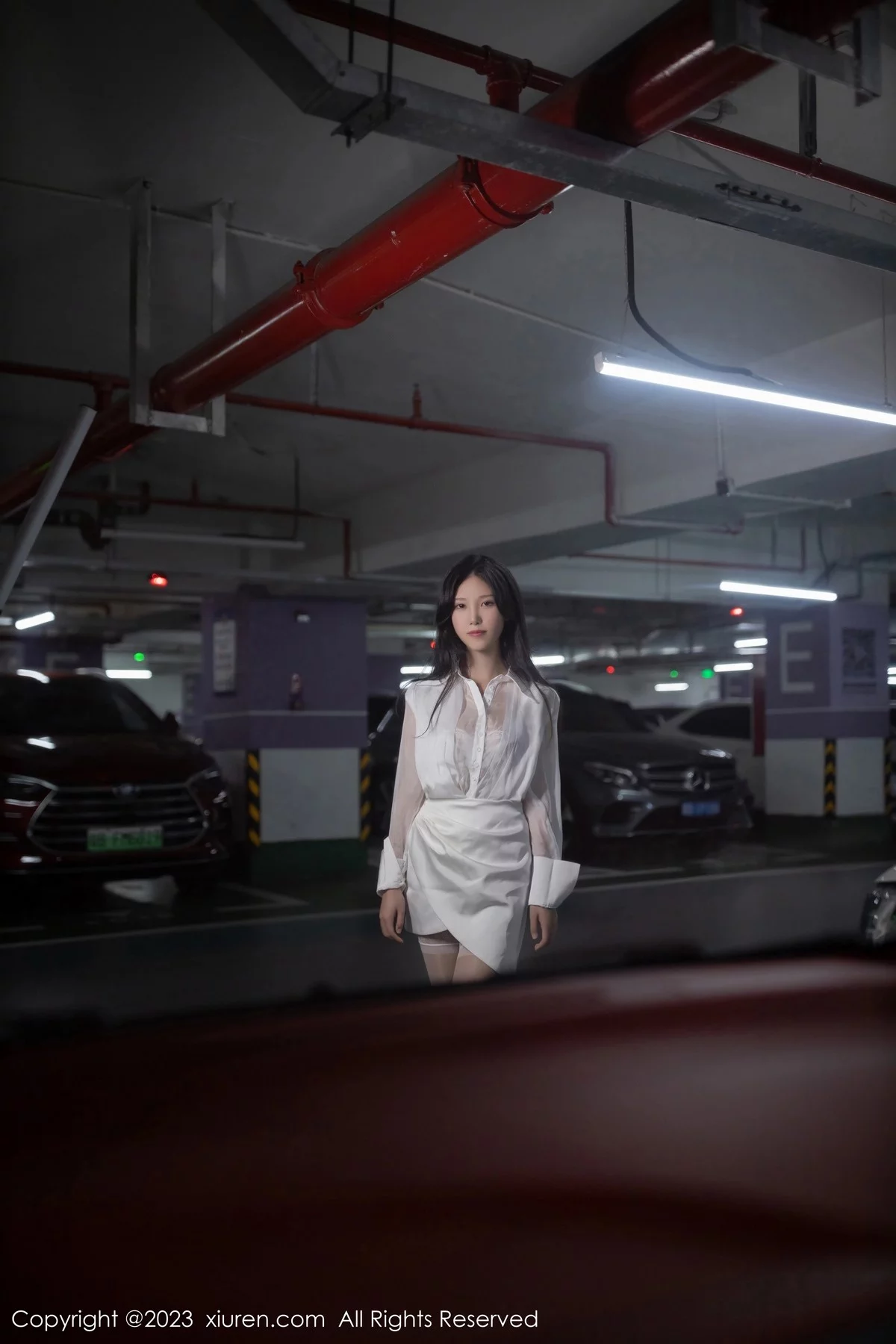 [[XiuRen秀人网]秀人网]No.6382_模特利世性感白色薄纱连衣短裙露蕾丝内衣秀曼妙身姿诱惑写真86P