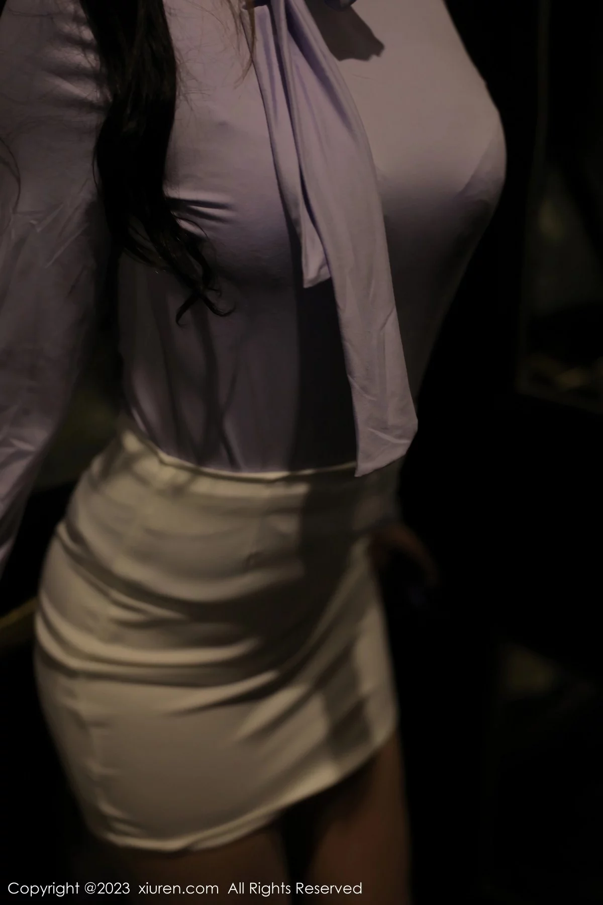 [[XiuRen秀人网]秀人网]No.6389_模特江真真浅紫上衣配白短裙露性感白色蕾丝内衣完美诱惑写真100P