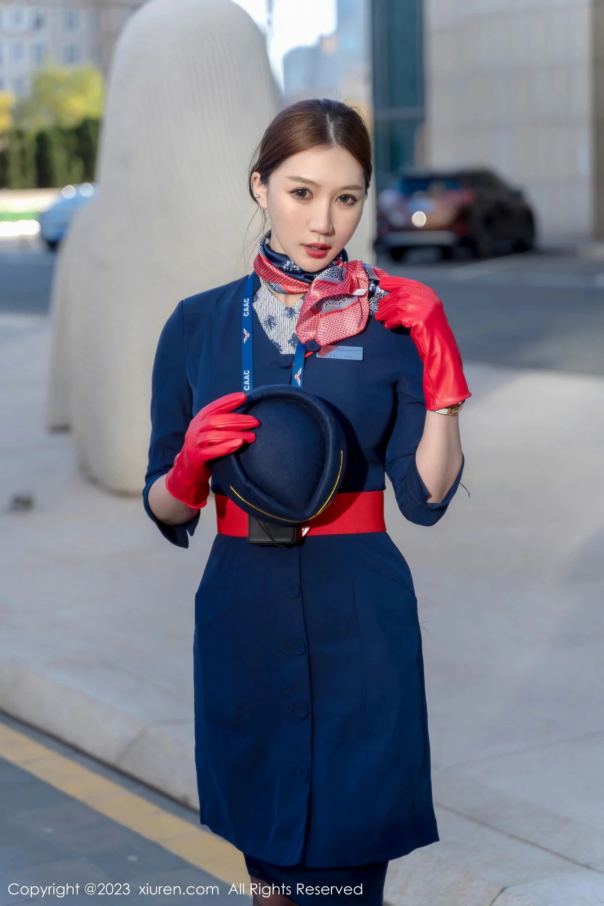 [[XiuRen秀人网]秀人网]No.6288_模特顾乔楠Cora脱性感空姐制服露黑色内衣配超薄黑丝诱惑写真66P