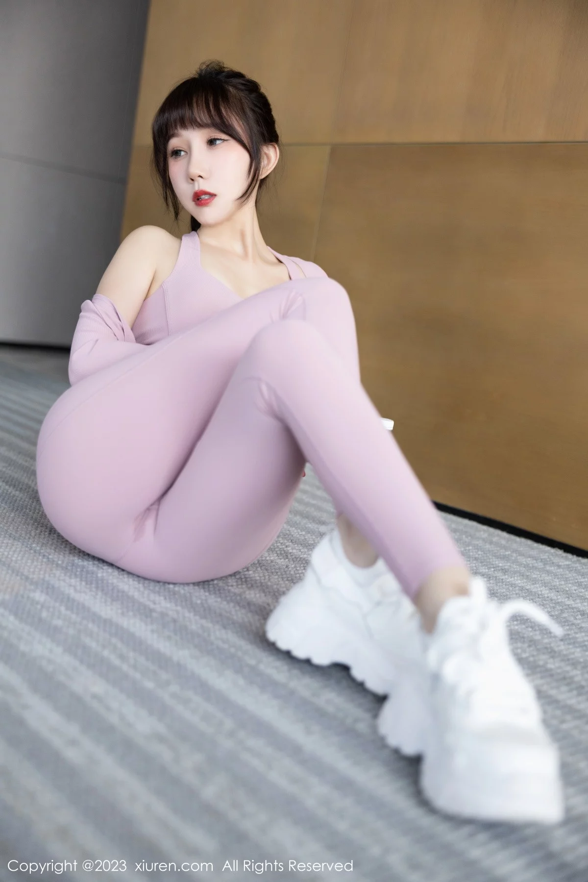 [[XiuRen秀人网]秀人网]No.6291_模特波巧酱健身房半脱性感粉色运动装秀苗条曼妙身姿诱惑写真80P