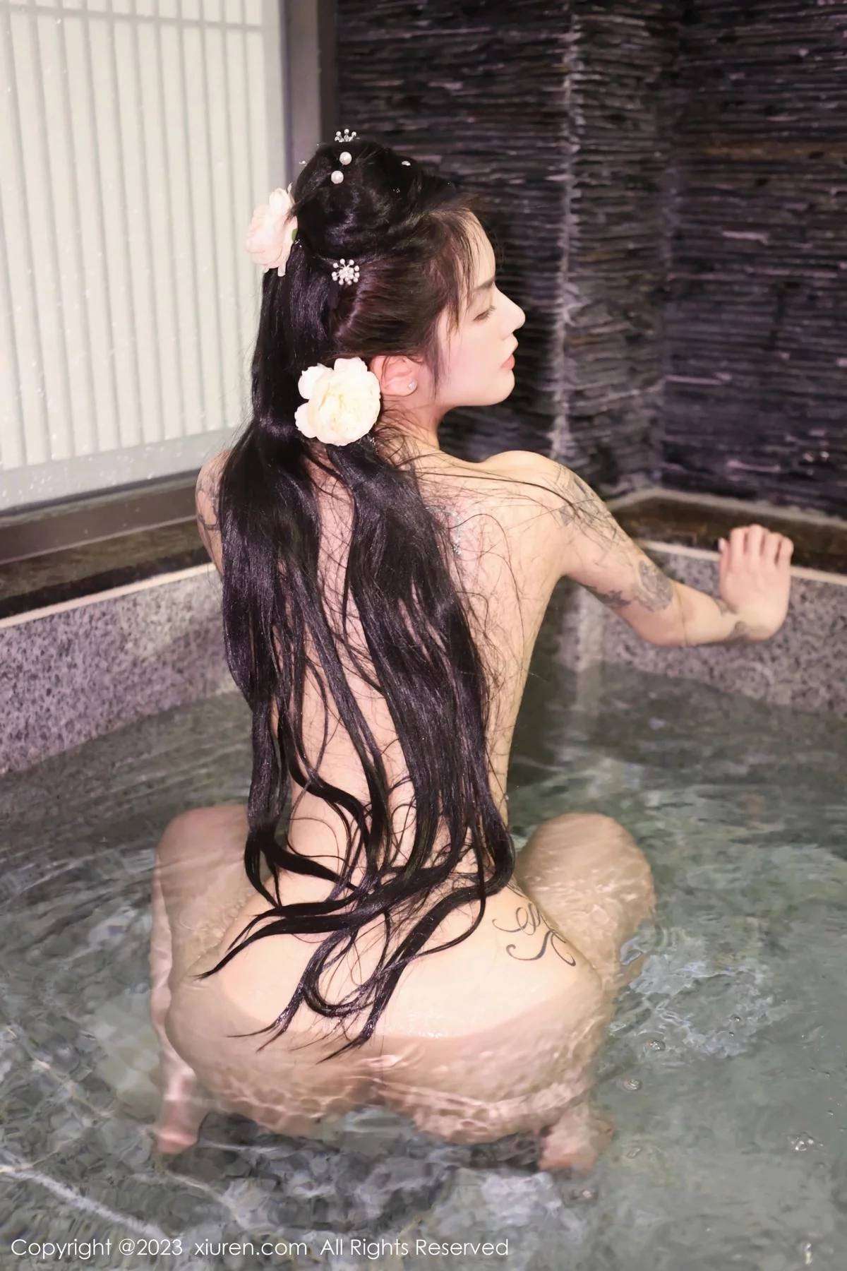 [[XiuRen秀人网]秀人网]No.6430_模特乔一一温泉浴池白纱轻透古装服饰秀惹火身材极致诱惑写真82P