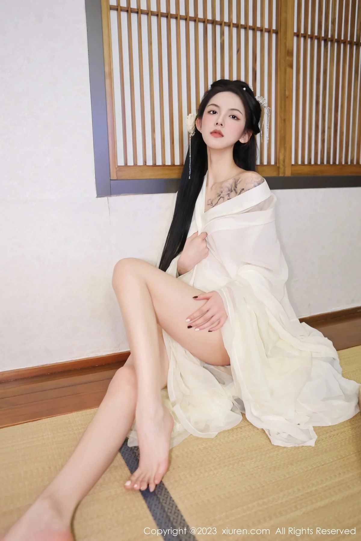 [[XiuRen秀人网]秀人网]No.6430_模特乔一一温泉浴池白纱轻透古装服饰秀惹火身材极致诱惑写真82P