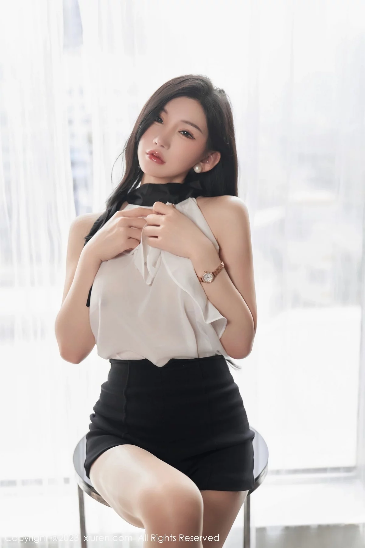 [[XiuRen秀人网]秀人网]No.6435_女神周于希Sally澳门旅拍白色薄纱服饰配超薄肉丝撩人诱惑写真83P