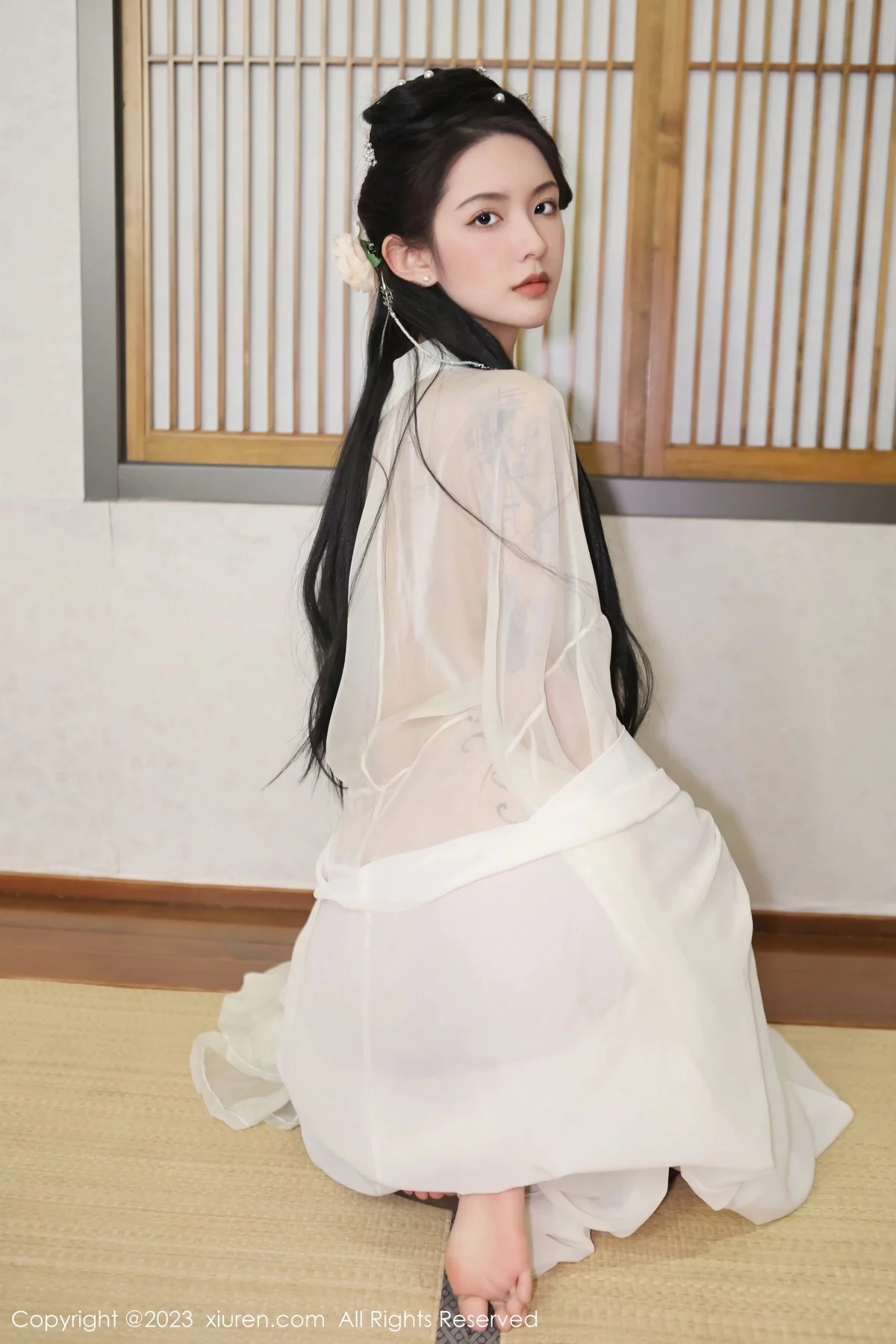 [[XiuRen秀人网]秀人网]No.6430_模特乔一一温泉浴池白纱轻透古装服饰秀惹火身材极致诱惑写真82P