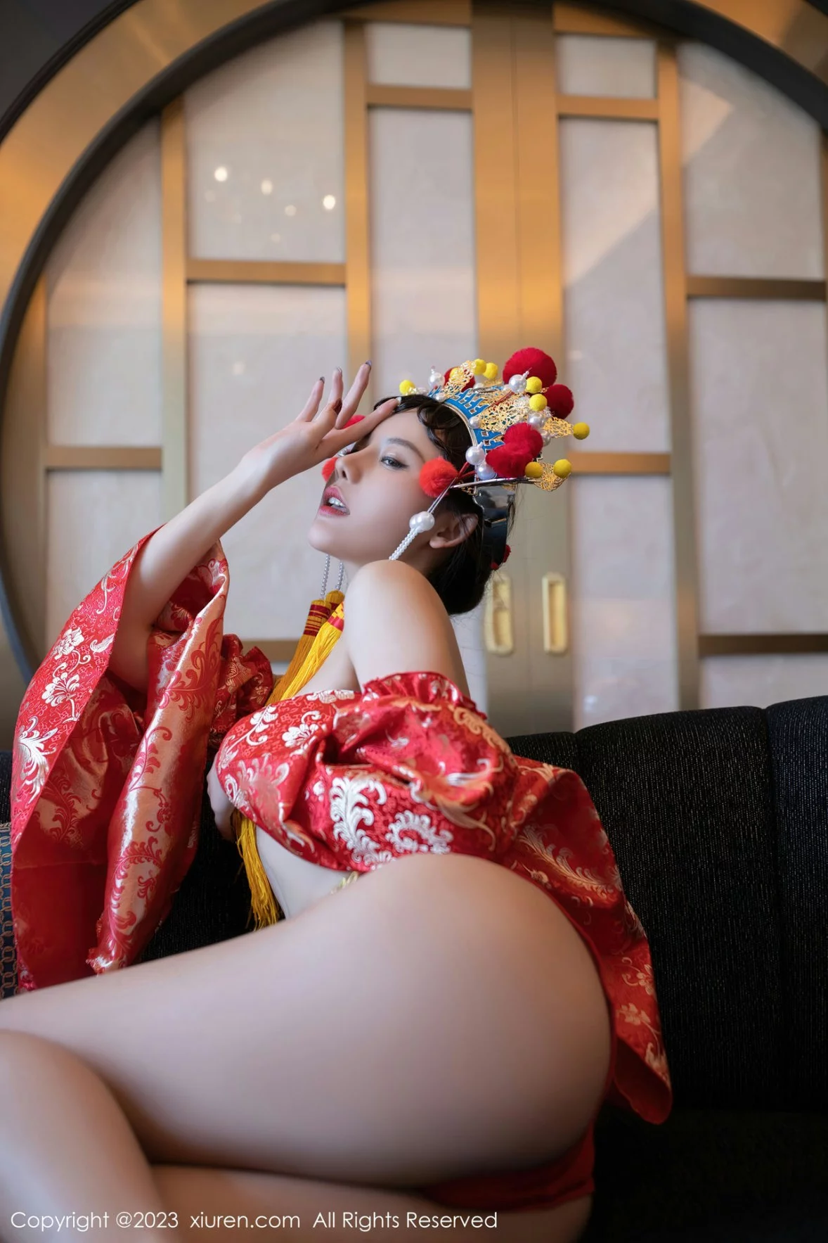 [[XiuRen秀人网]秀人网]No.6308_模特就是阿朱啊喜庆花嫁主题私房半脱露曼妙绝美身姿诱惑写真81P