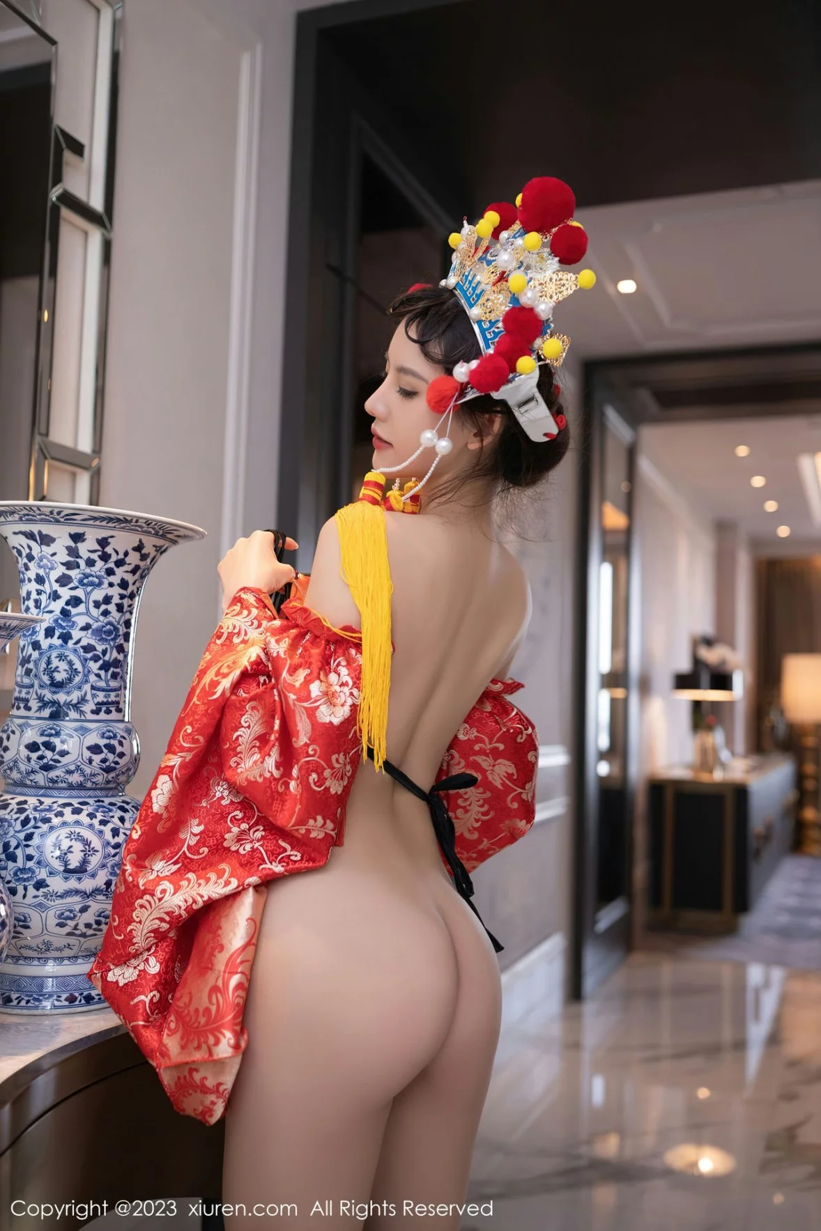 [[XiuRen秀人网]秀人网]No.6308_模特就是阿朱啊喜庆花嫁主题私房半脱露曼妙绝美身姿诱惑写真81P