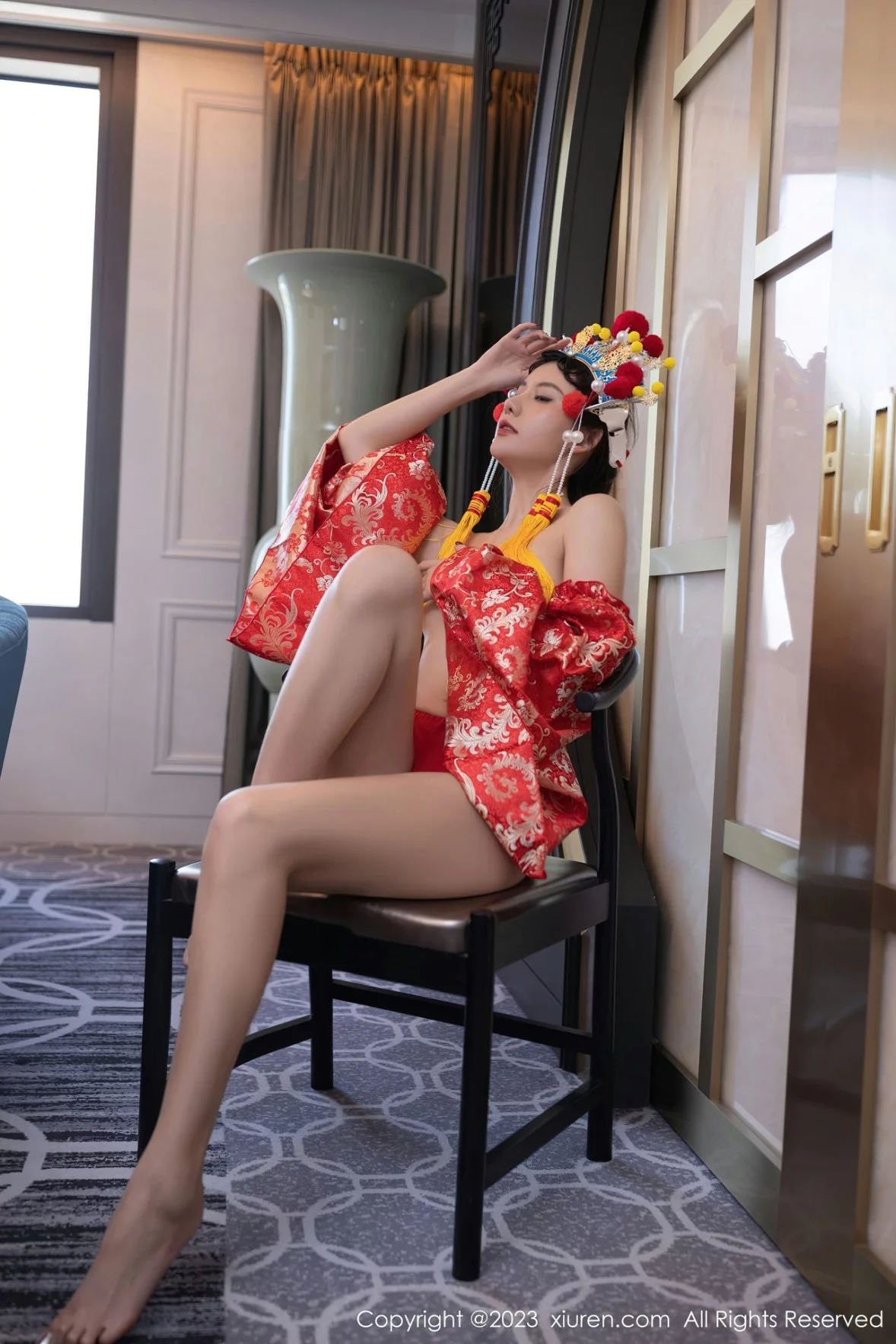 [[XiuRen秀人网]秀人网]No.6308_模特就是阿朱啊喜庆花嫁主题私房半脱露曼妙绝美身姿诱惑写真81P