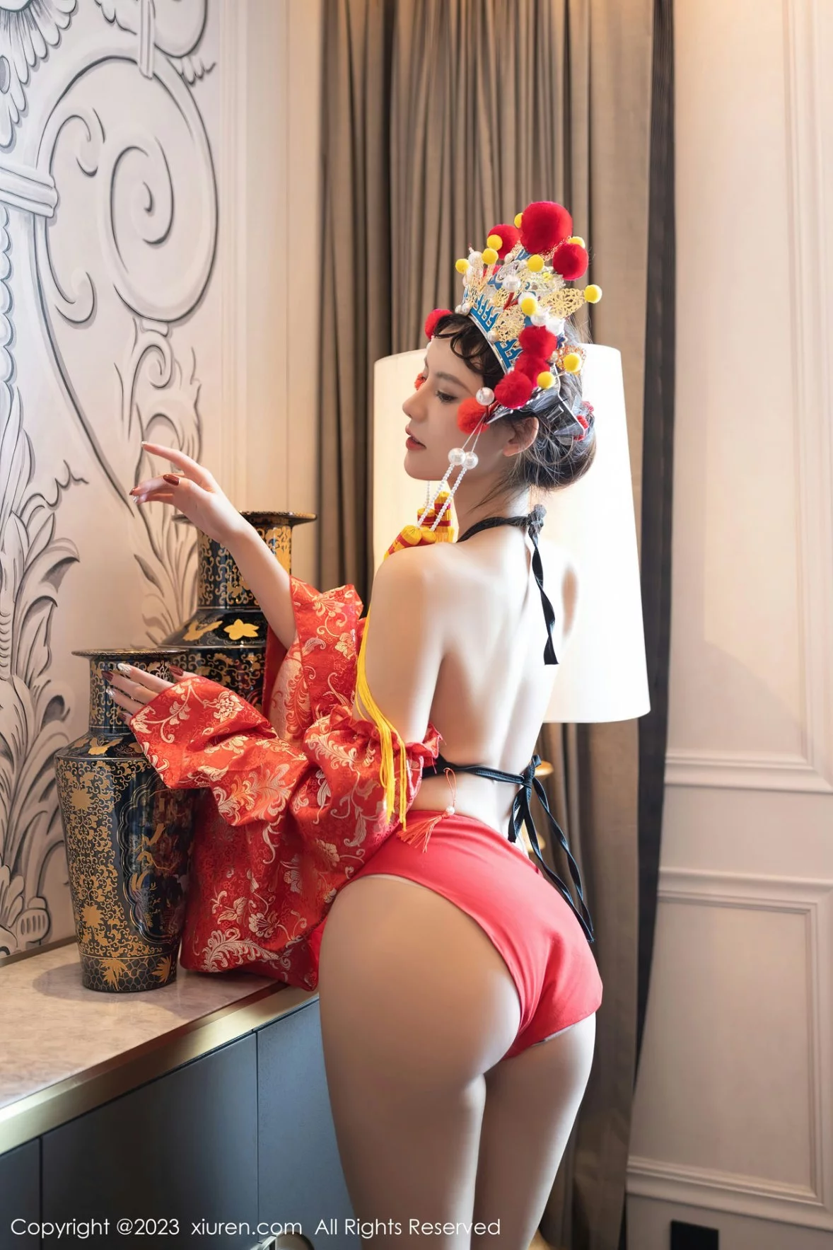 [[XiuRen秀人网]秀人网]No.6308_模特就是阿朱啊喜庆花嫁主题私房半脱露曼妙绝美身姿诱惑写真81P