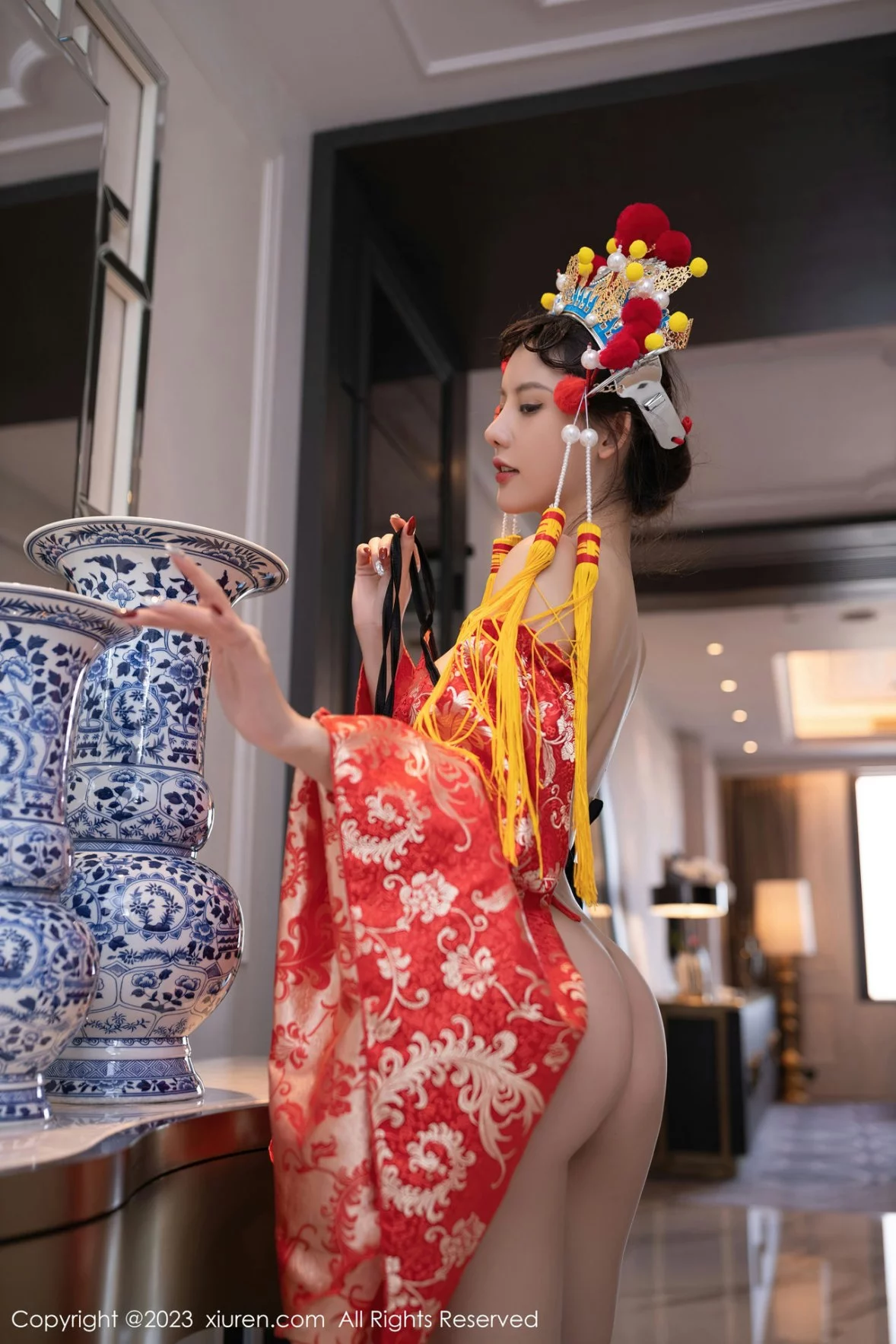 [[XiuRen秀人网]秀人网]No.6308_模特就是阿朱啊喜庆花嫁主题私房半脱露曼妙绝美身姿诱惑写真81P